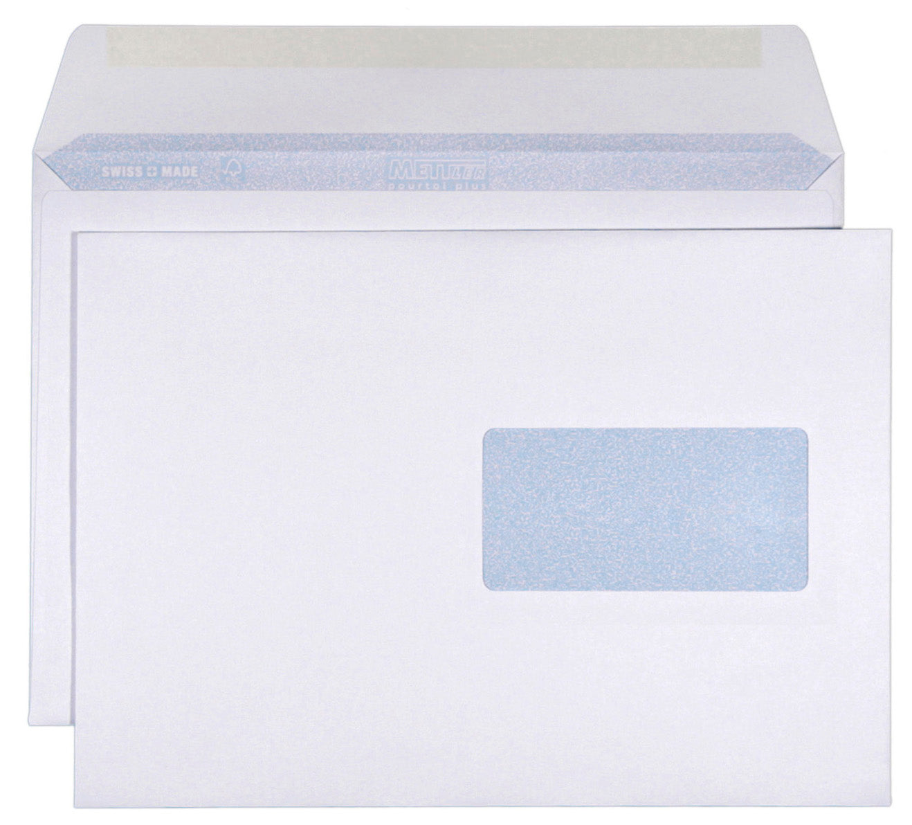 METTLER Enveloppe fenêtre droite B5 8094 120g, patte gommée 500 pcs.