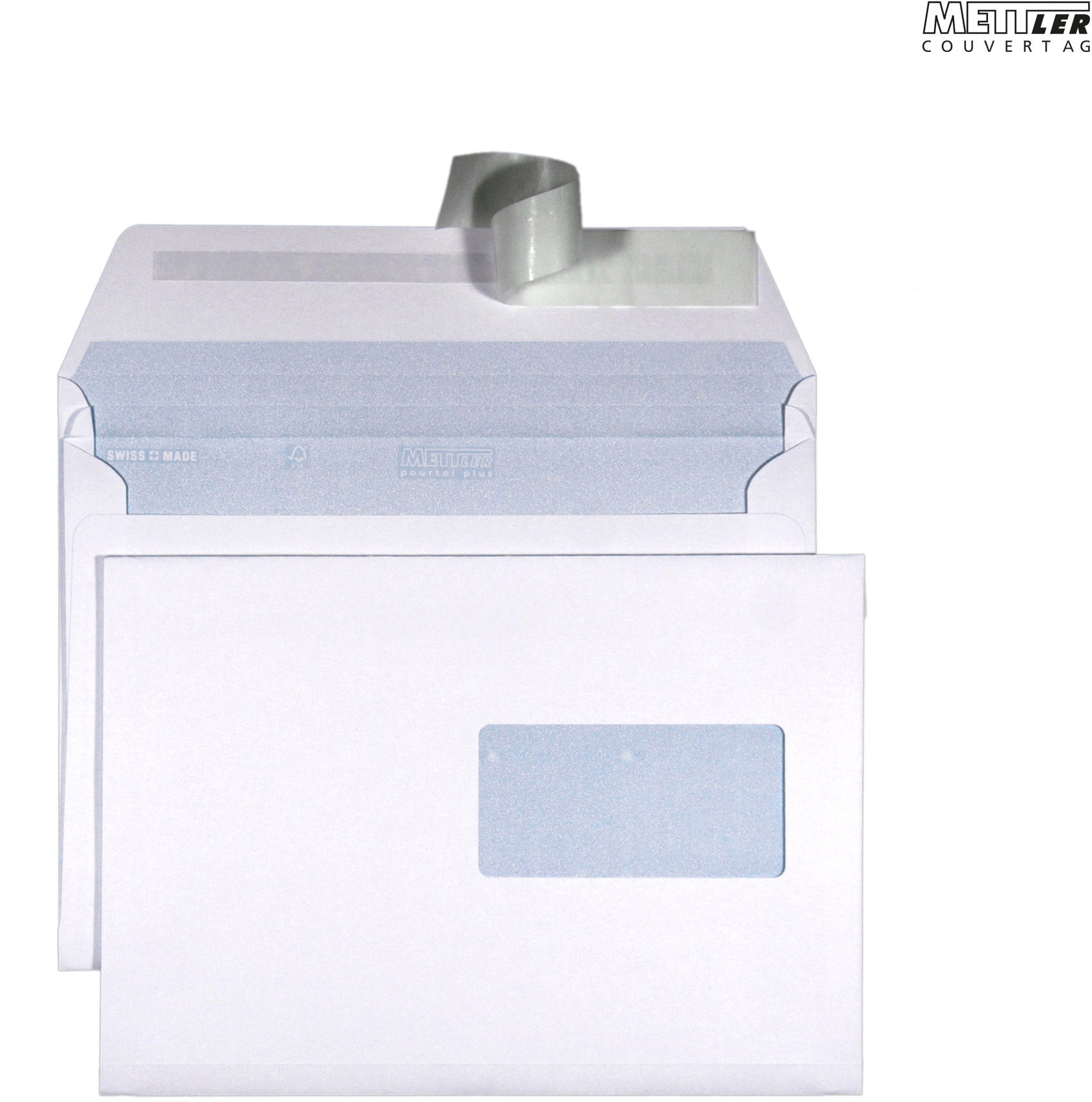 METTLER Enveloppe fenêtre droite B5 8097-FR 120g, ultra blanc 250 pcs.