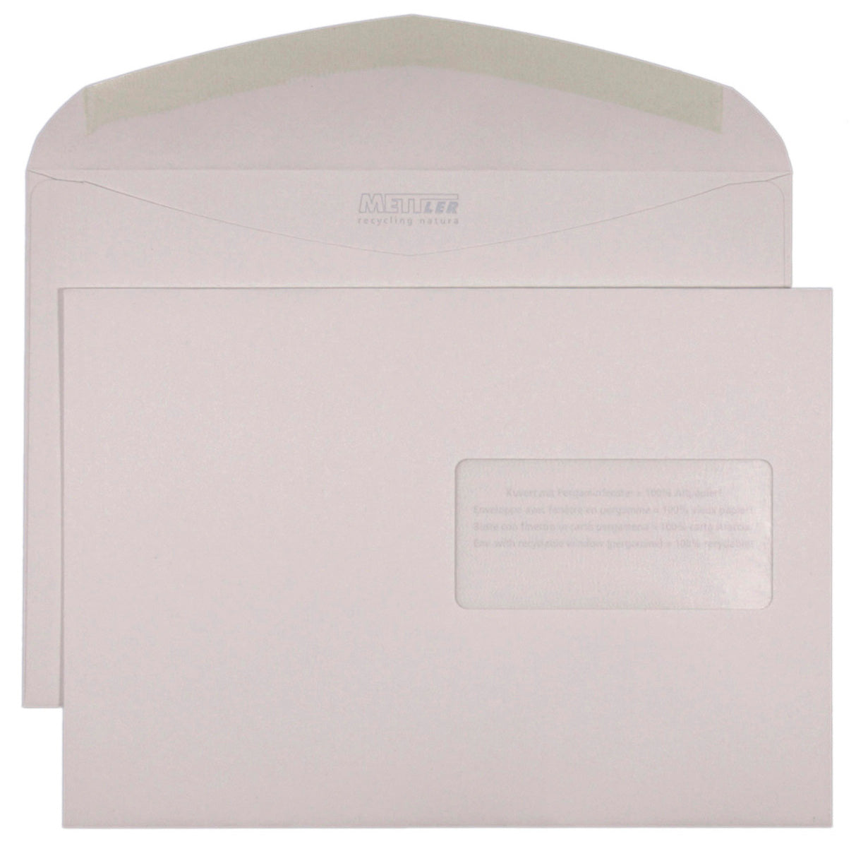 METTLER Enveloppe fenêtre droite C5 8154 120g, recyclé 500 pcs.