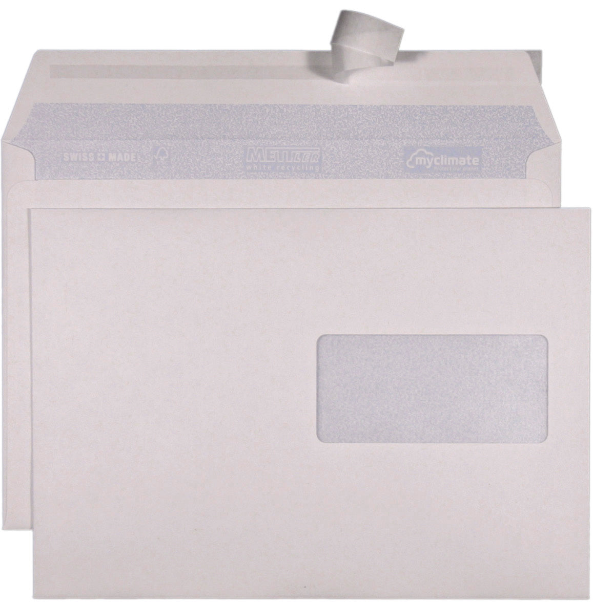 METTLER Enveloppe fenêtre droite C5 8244 100, recyclé blanc 500 pcs.