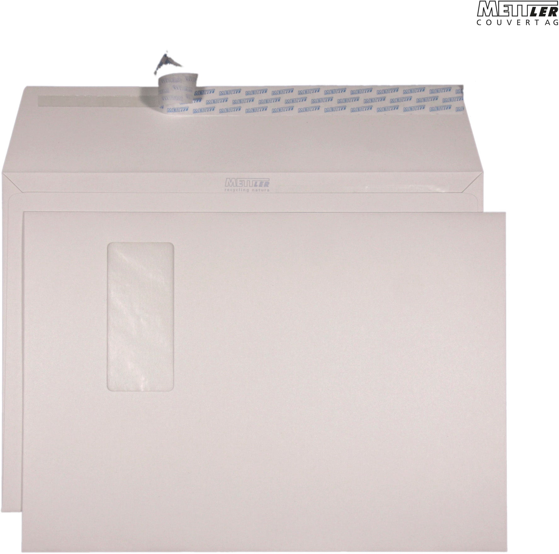 METTLER Enveloppe fenêtre droite C4 9144 120g, recyclé 250 pcs.