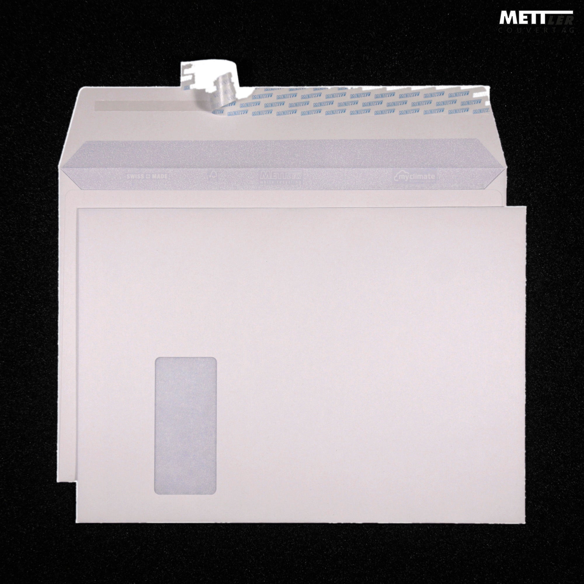 METTLER Enveloppe fenêtre gauche C4 9245 120g, recyclé blanc 250 pcs.