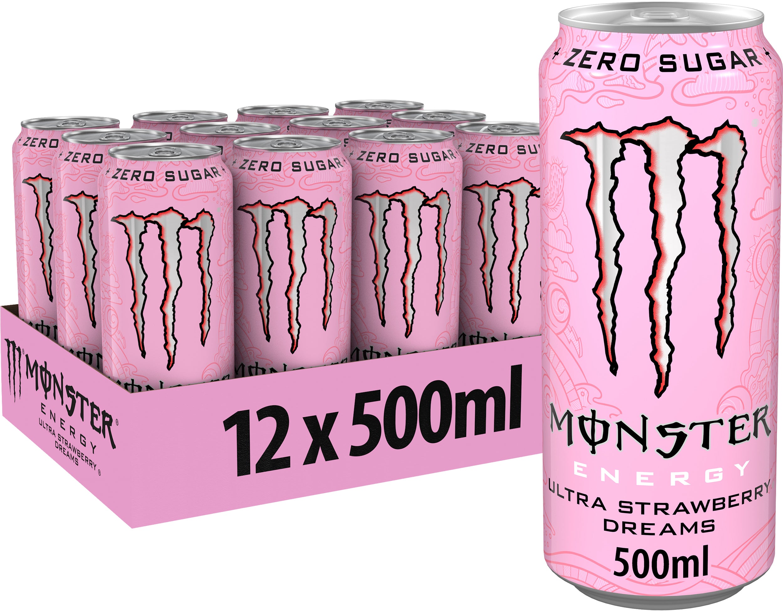 MONSTER ENERGY Strawberry Dream 2563305 50cl, 12 pcs.