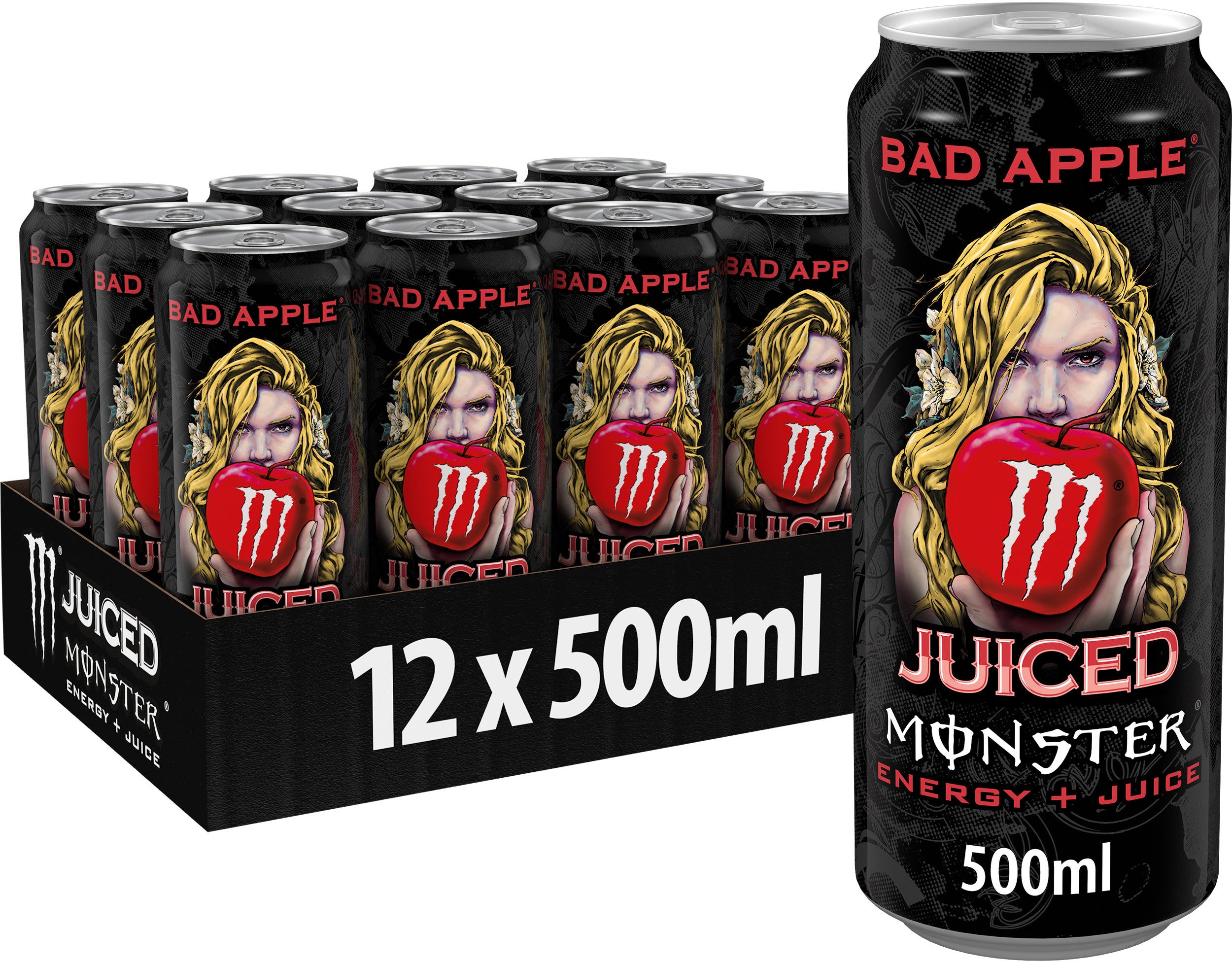 MONSTER ENERGY Bad Apple 2563406 50cl, 12 pcs.