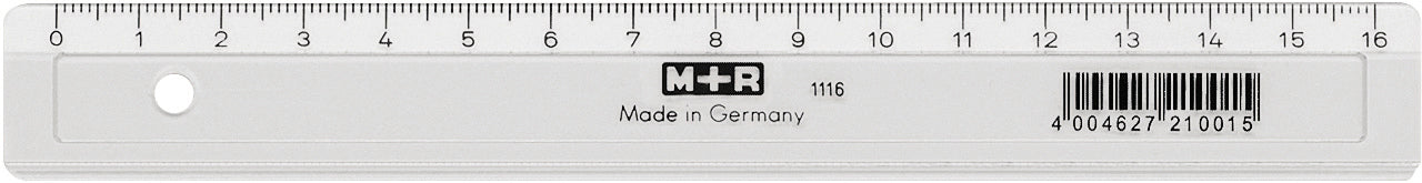 M+R       Règle                     16cm