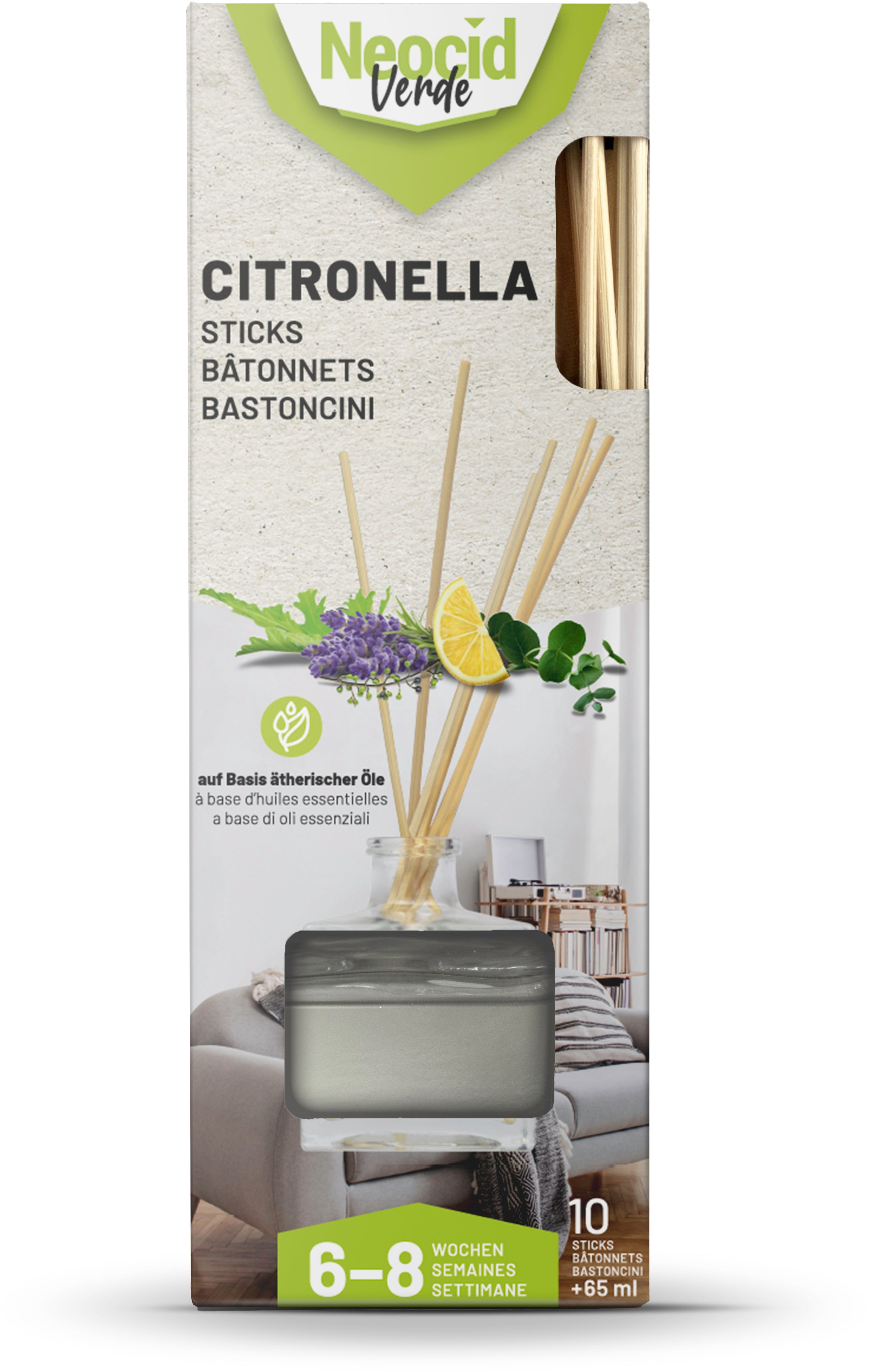 NEOCID EXPERT Citronella Sticks 48036 65ml + 10 bâtonnets