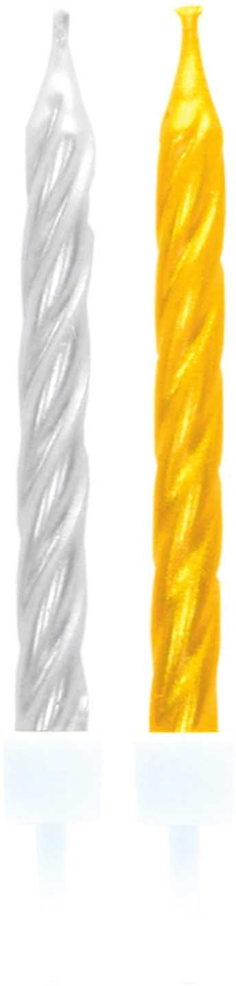 NEUTRAL Bougies spiral 10 pcs. 551760 or, argent 6.3cm
