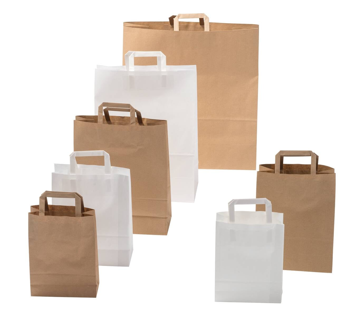 NEUTRAL Papiertragetasche Flachhenkel 715.0280.10 braun 28x12x36cm, 350 Stück