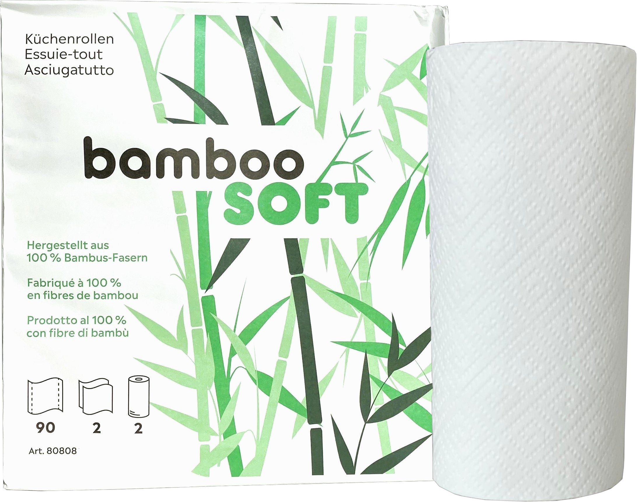 NEUTRAL Papier ménage Bamboosoft 80808 BAMBOOSOFT 2 rouleaux