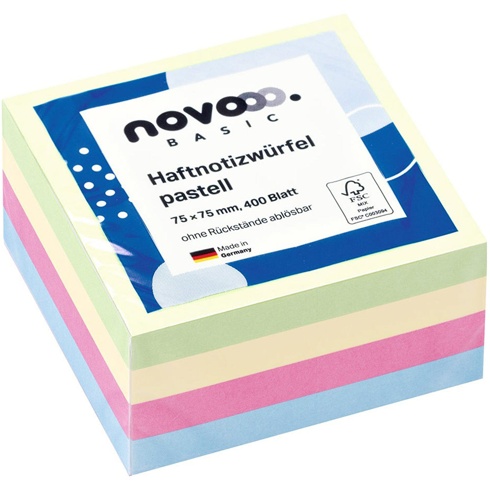 NOVOOO    Bloc-notes pastel      75x75mm