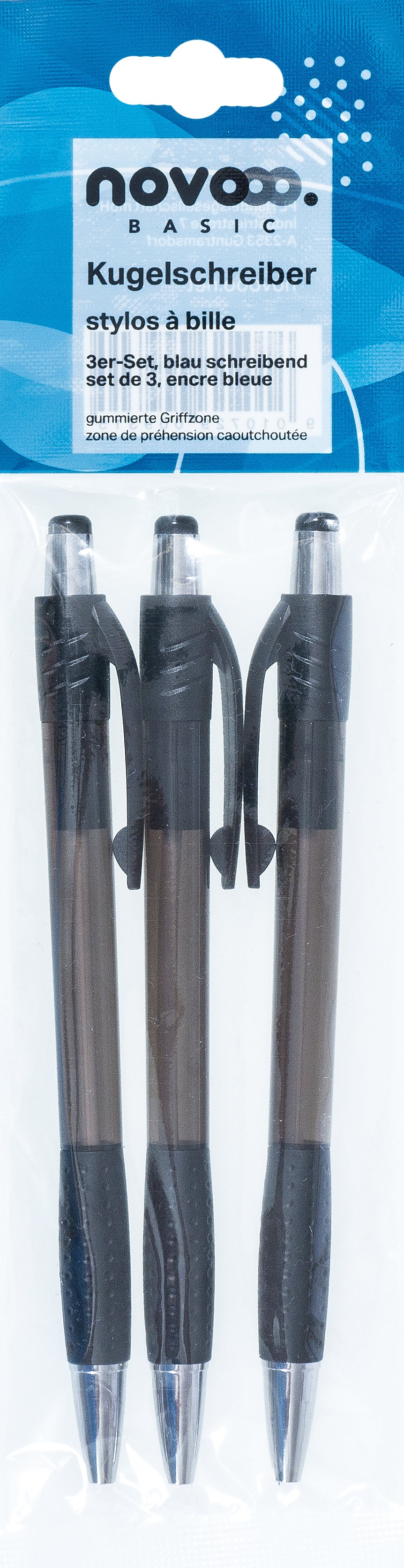 NOVOOO Stylo à bille Set 320121 noir 3 pièces