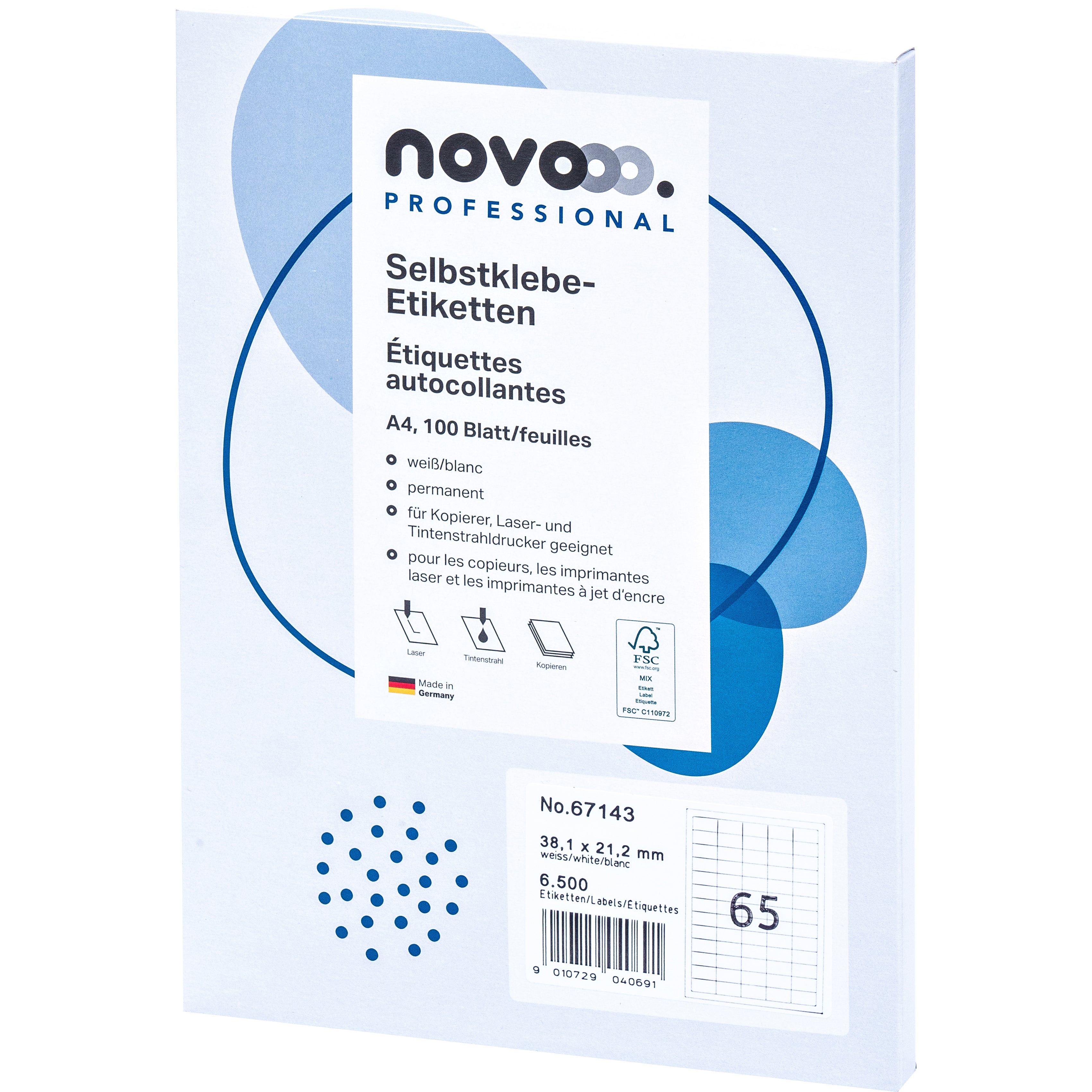 NOVOOO    Etiquette          38.1x21.1mm