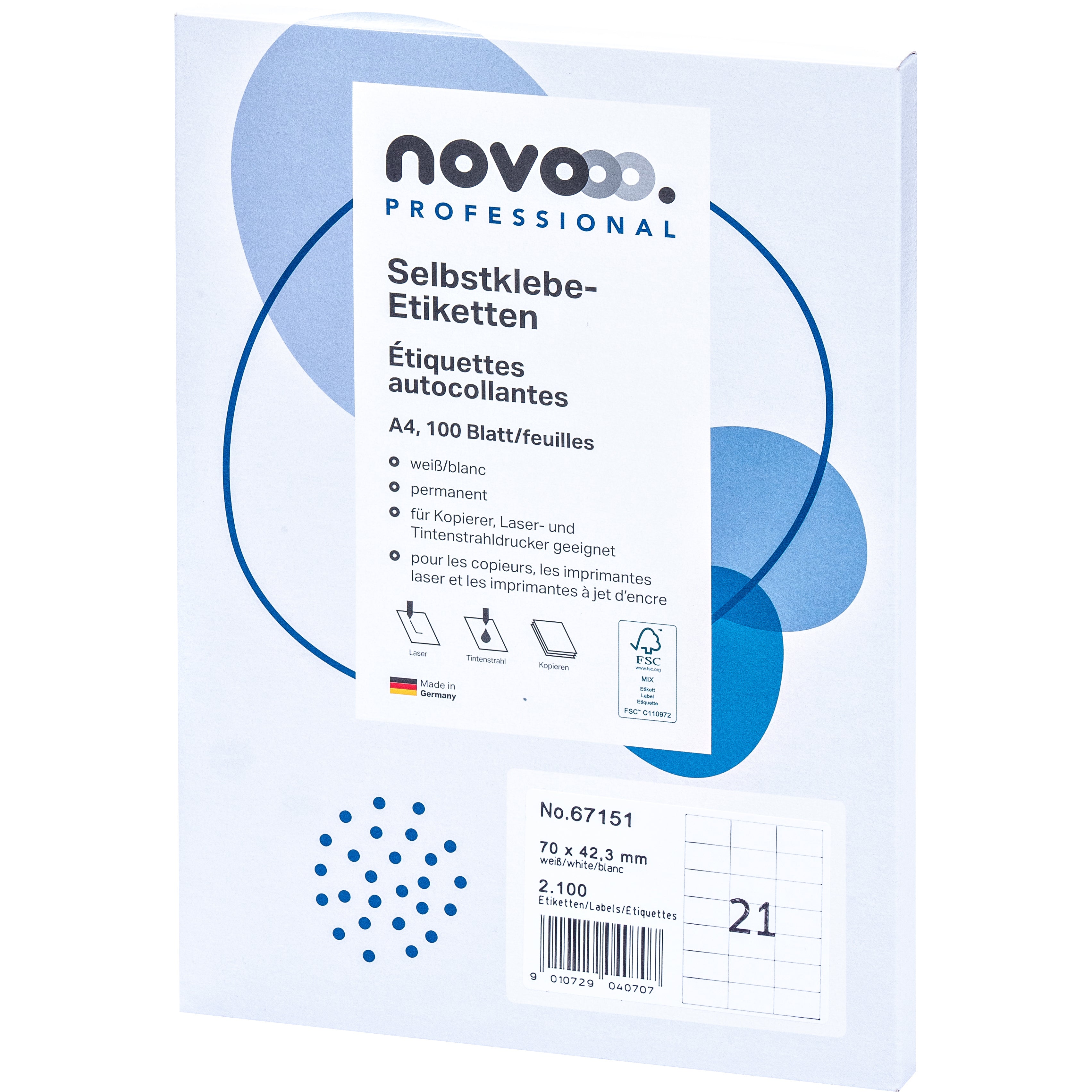 NOVOOO    Etiquette            70x42.3mm