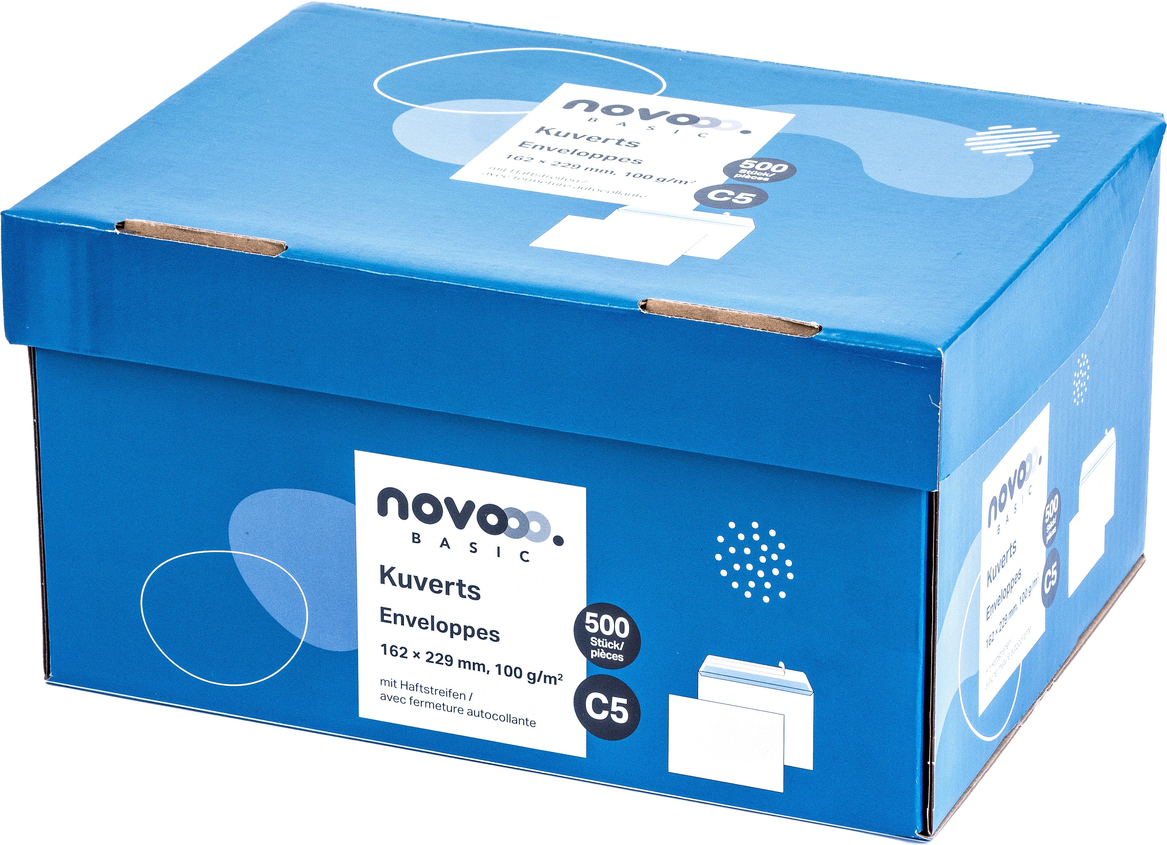 NOVOOO Enveloppe s/fenêtre C5 731518 100g, blanc 500 pièces