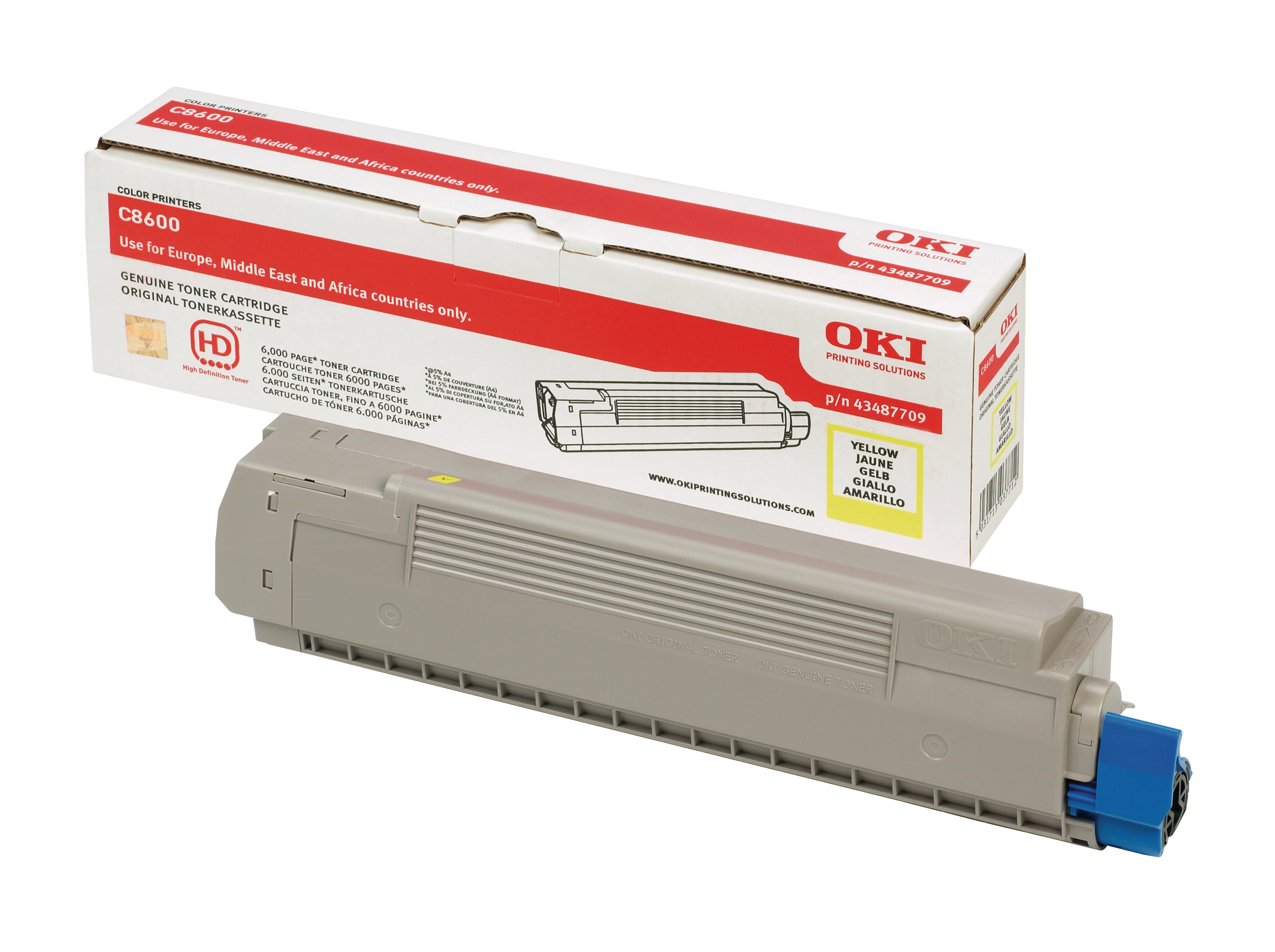 OKI Toner yellow 43487709 C8600 6000 pages