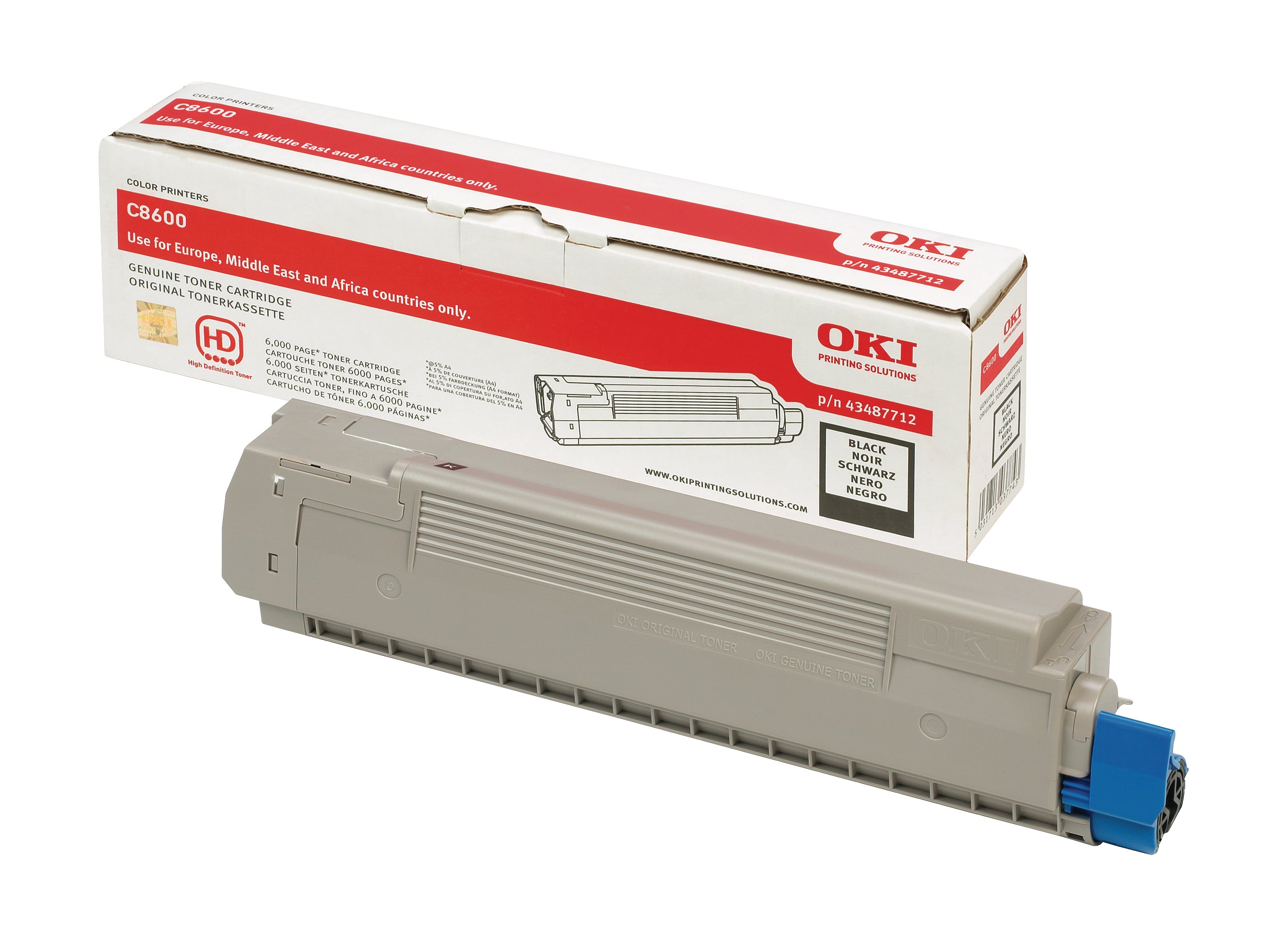 OKI Toner noir 43487712 C8600 6000 pages