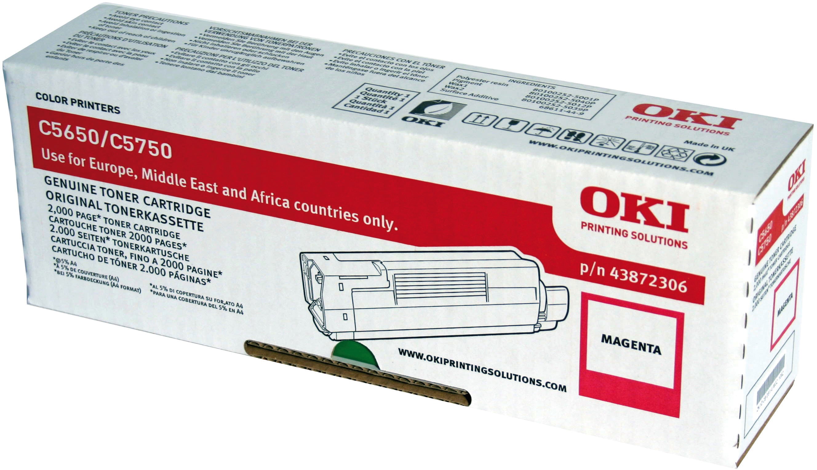 OKI Toner magenta 43872306 C5650/5750 2000 pages