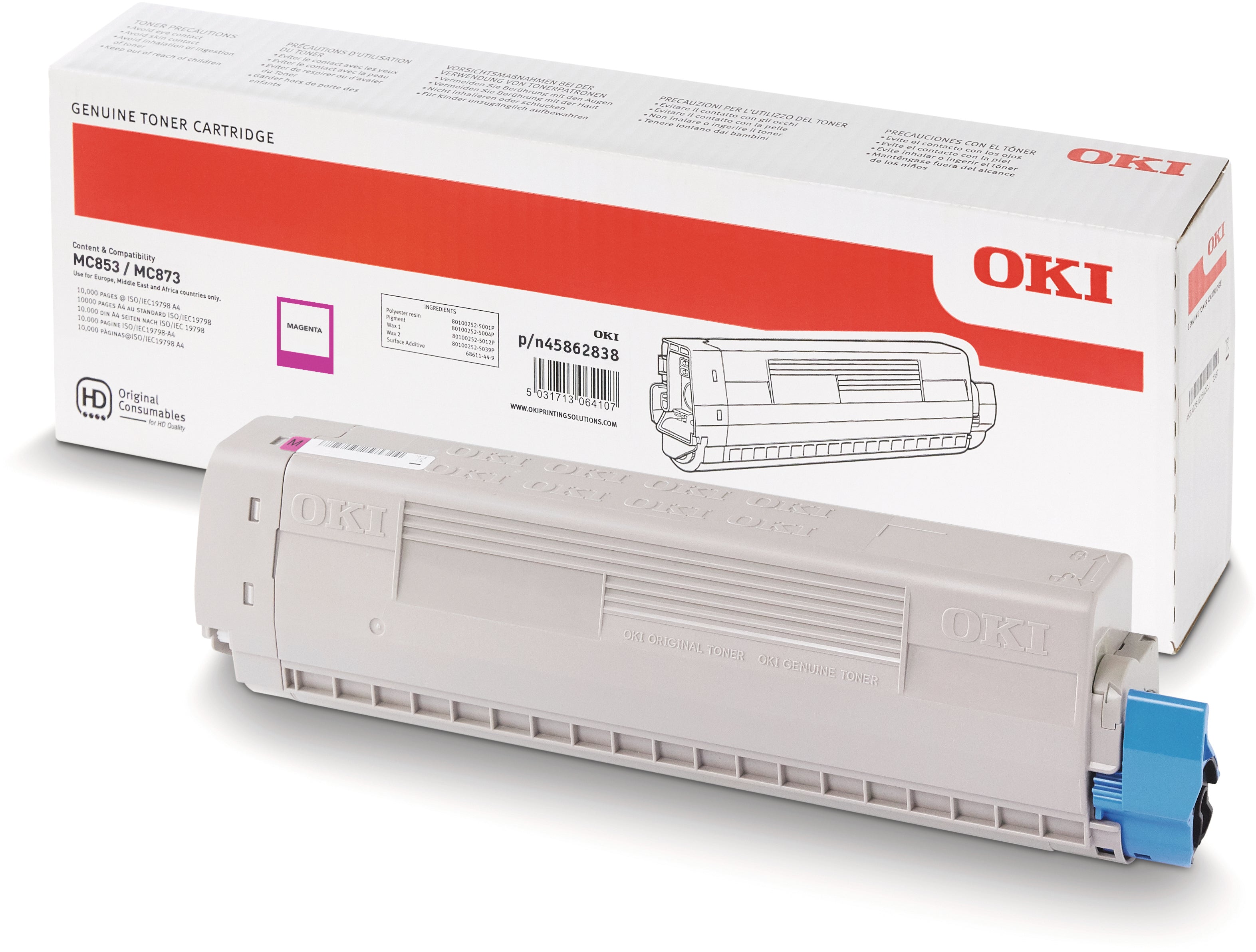 OKI Toner magenta 45862838 MC853/873 7300 pages