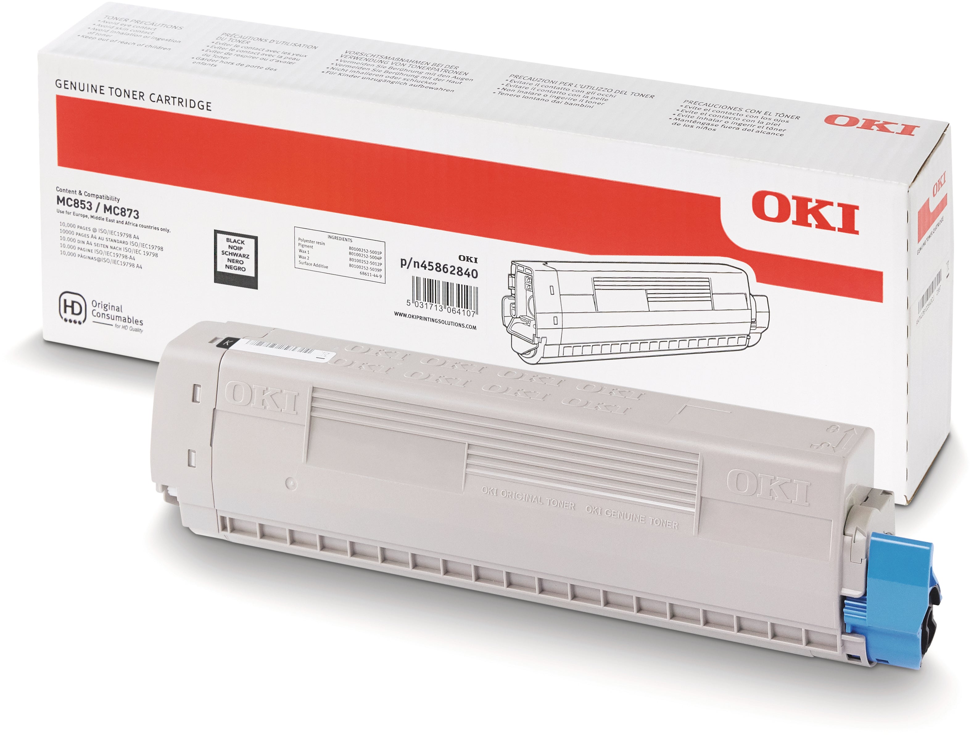 OKI Toner noir 45862840 MC853/873 7000 pages