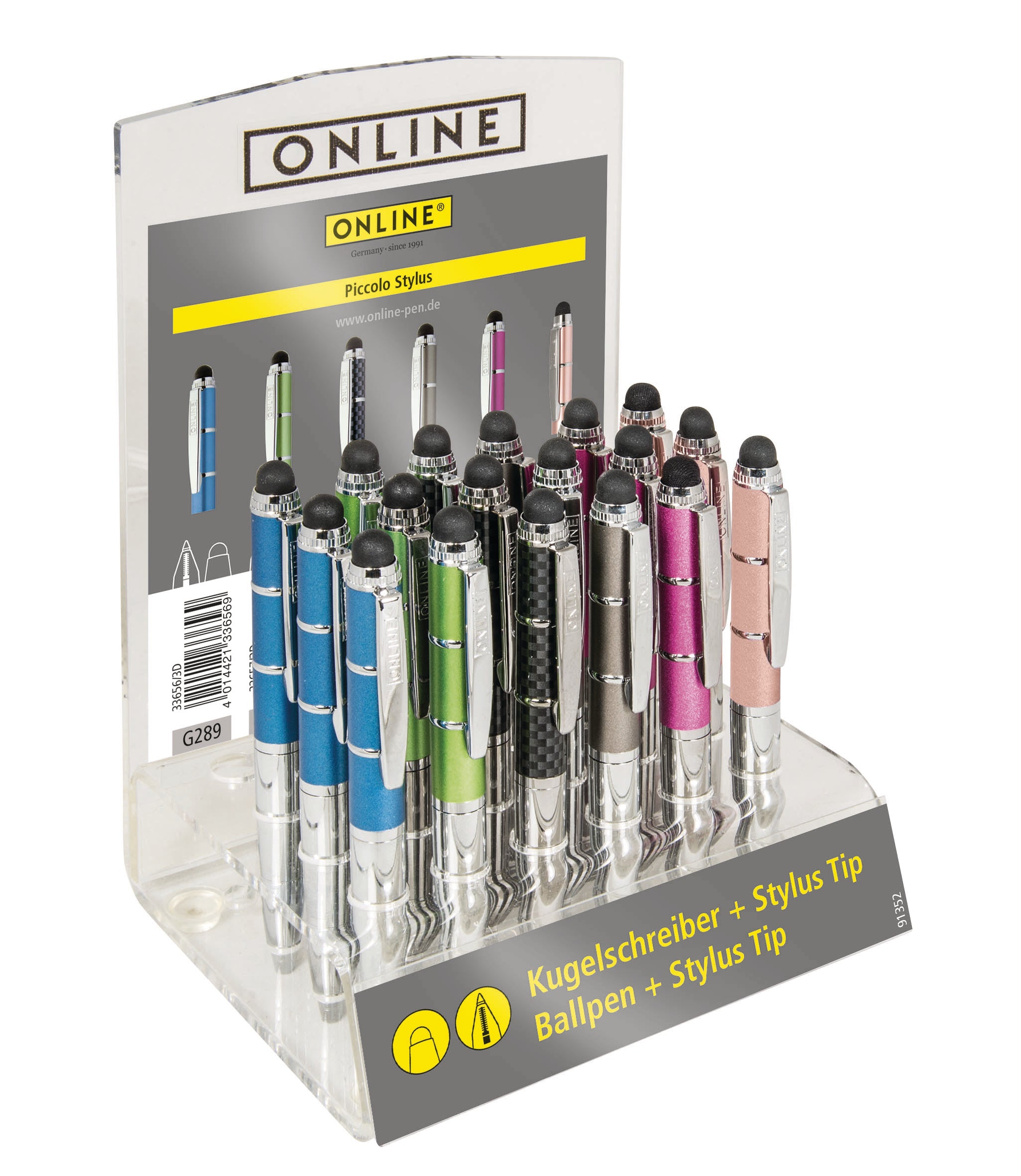 ONLINE Stylo à bille Piccolo Stylus M 33731/18 18 pcs. ass.