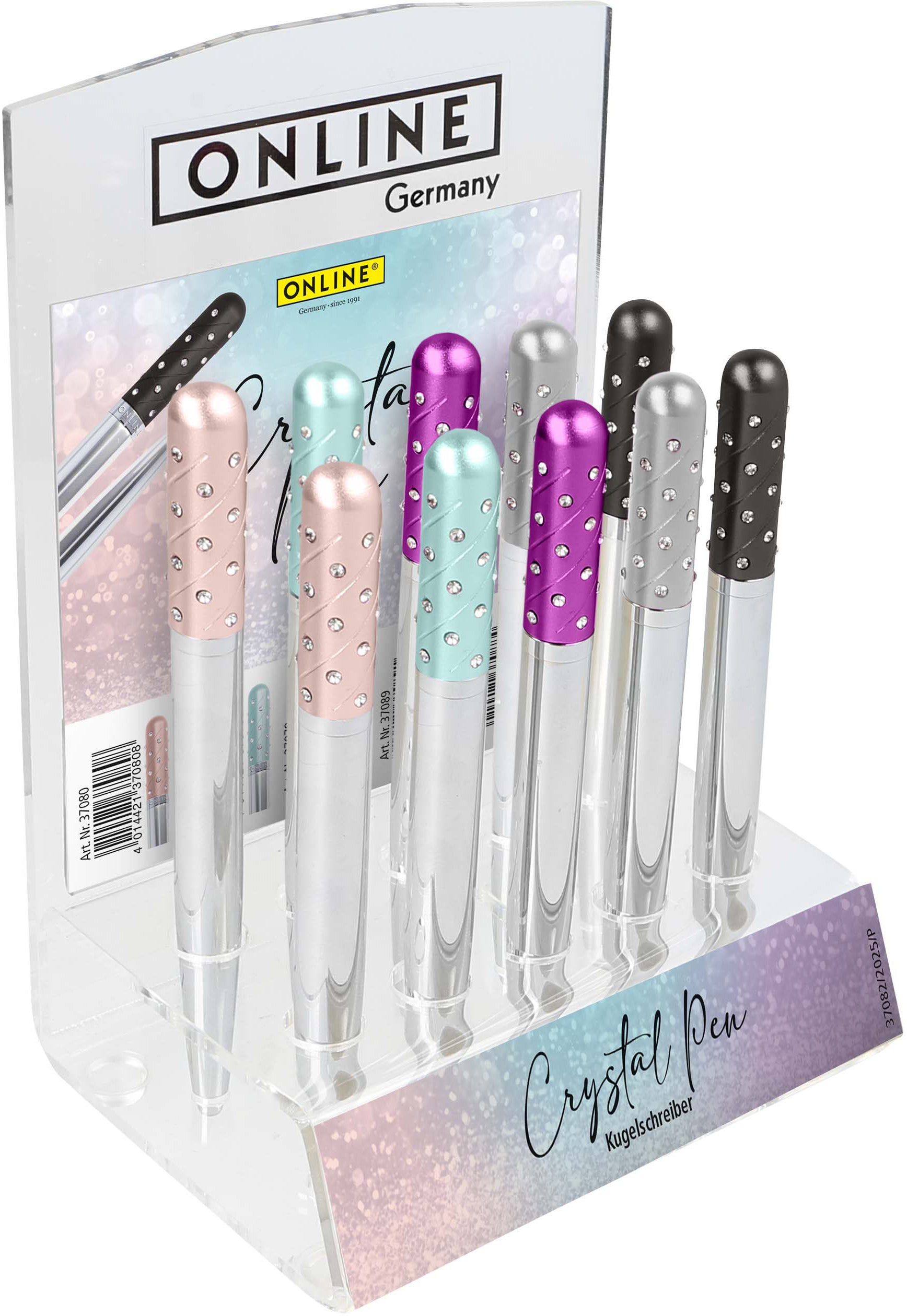 ONLINE Stylo à bille Crystal Pen M 37090/10 assorti 10 pièces