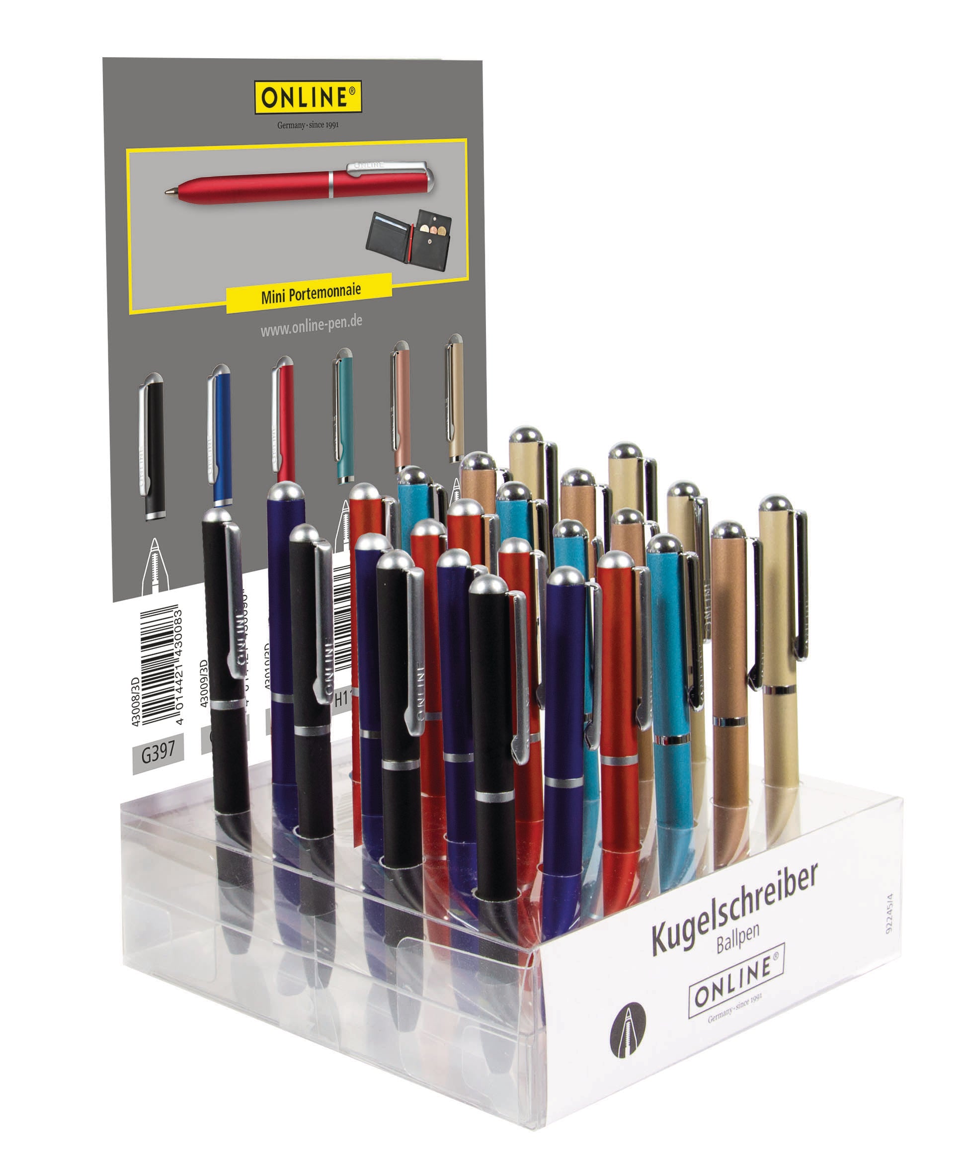 ONLINE Stylo à bille M 43024/18 Mini noir, 18 pcs.