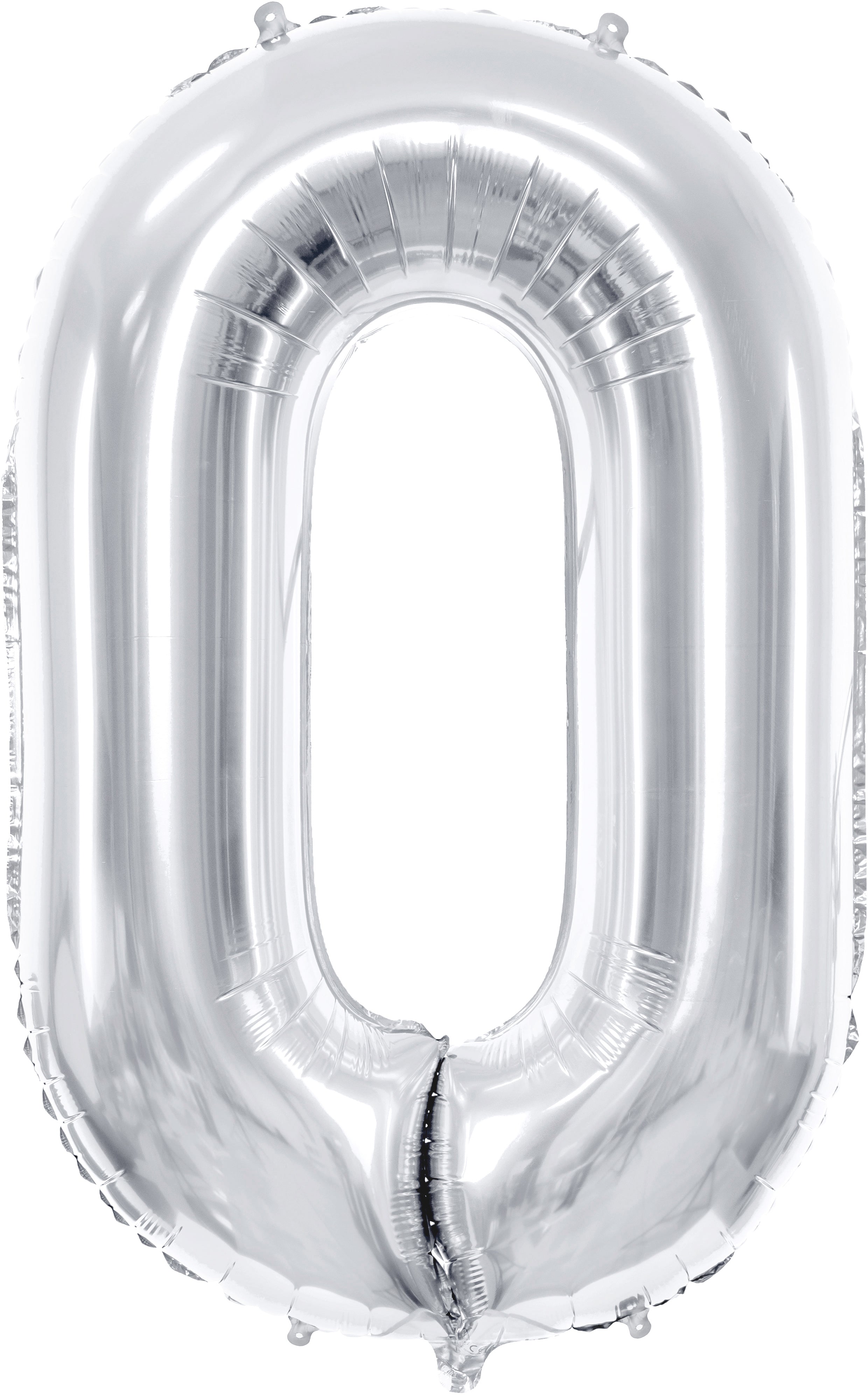PARTYDECO Ballon en plastique no. 0 86cm FB1M-0-018 argent