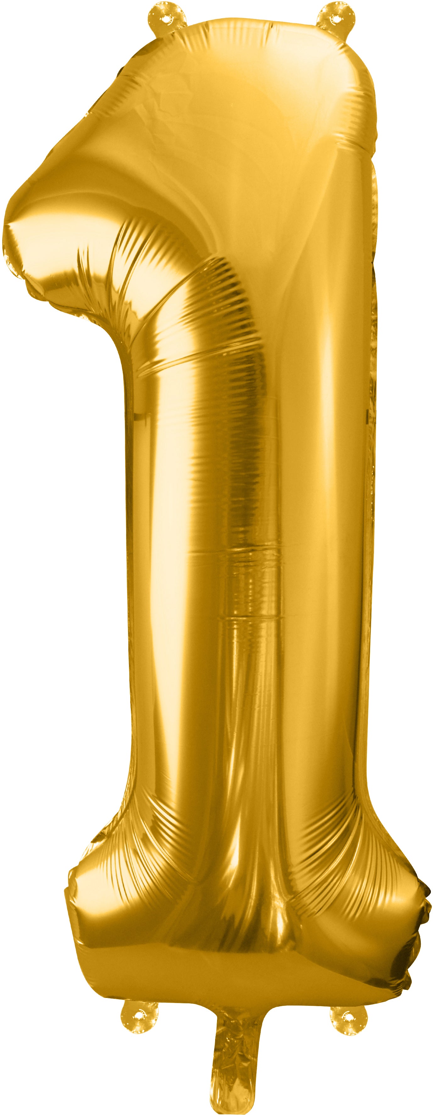 PARTYDECO Ballon en plastique no. 1 86cm FB1M-1-019 or