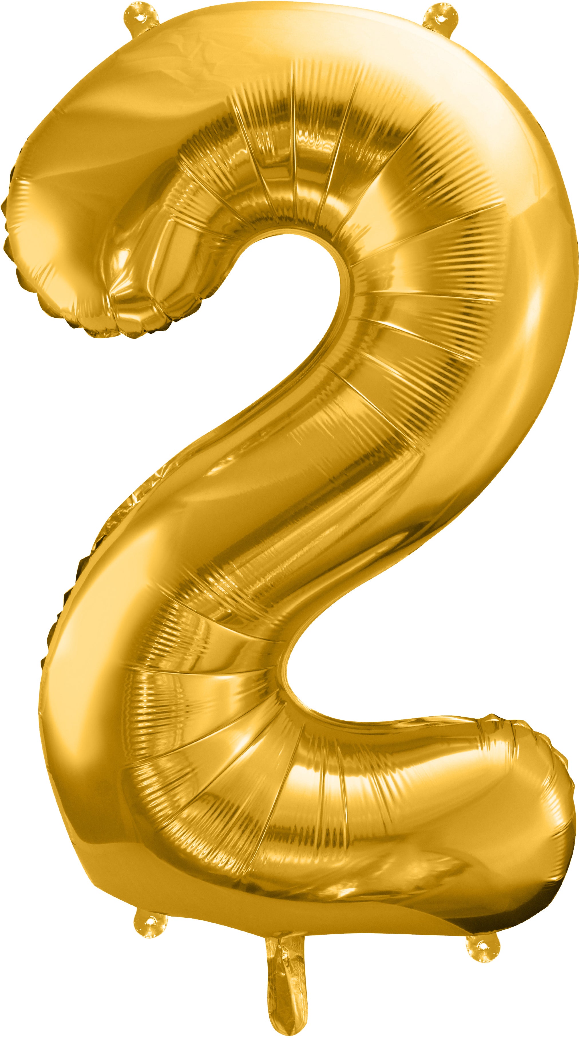 PARTYDECO Ballon en plastique no. 2 86cm FB1M-2-019 or