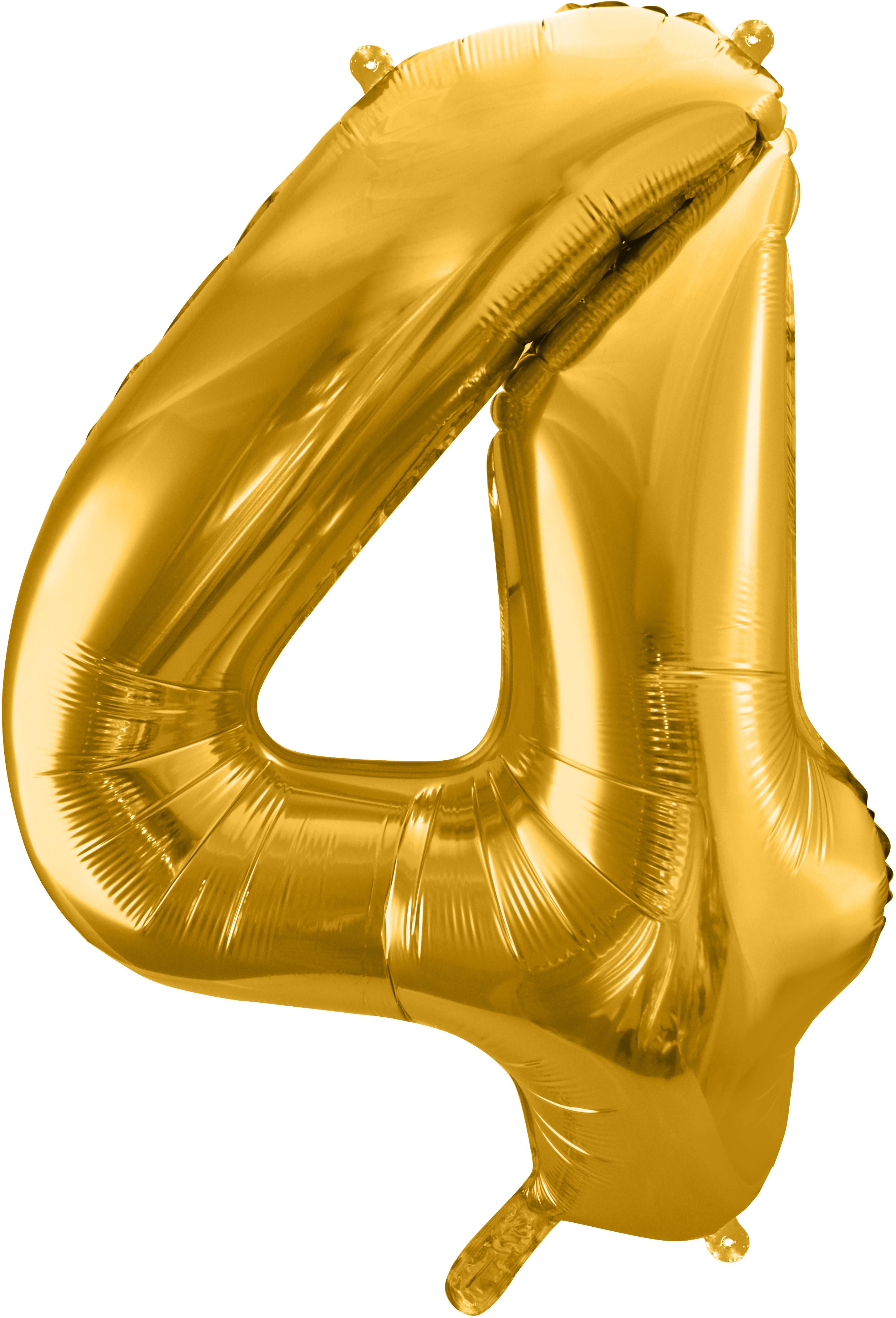 PARTYDECO Ballon en plastique no. 4 86cm FB1M-4-019 or