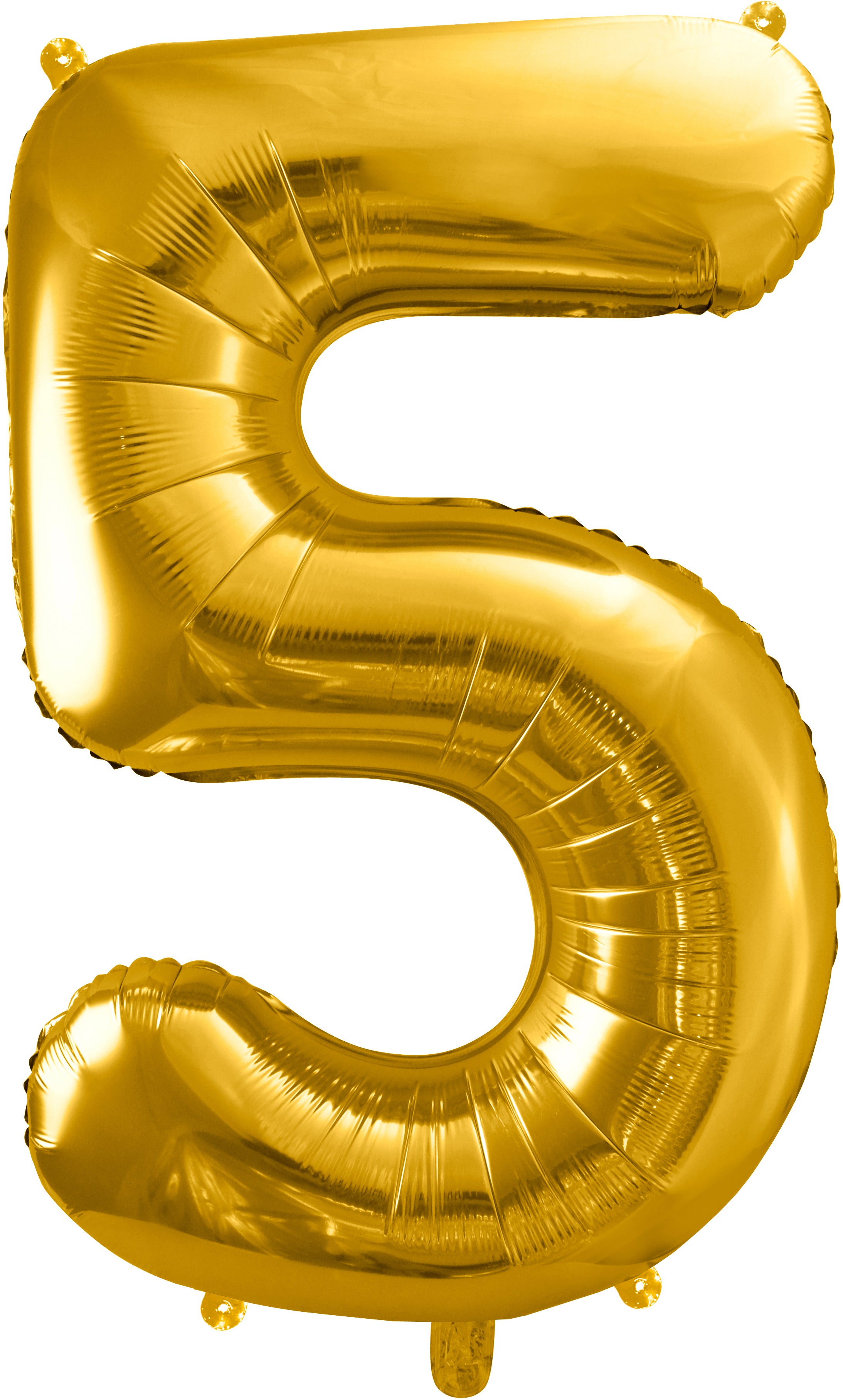 PARTYDECO Ballon en plastique no. 5 86cm FB1M-5-019 or