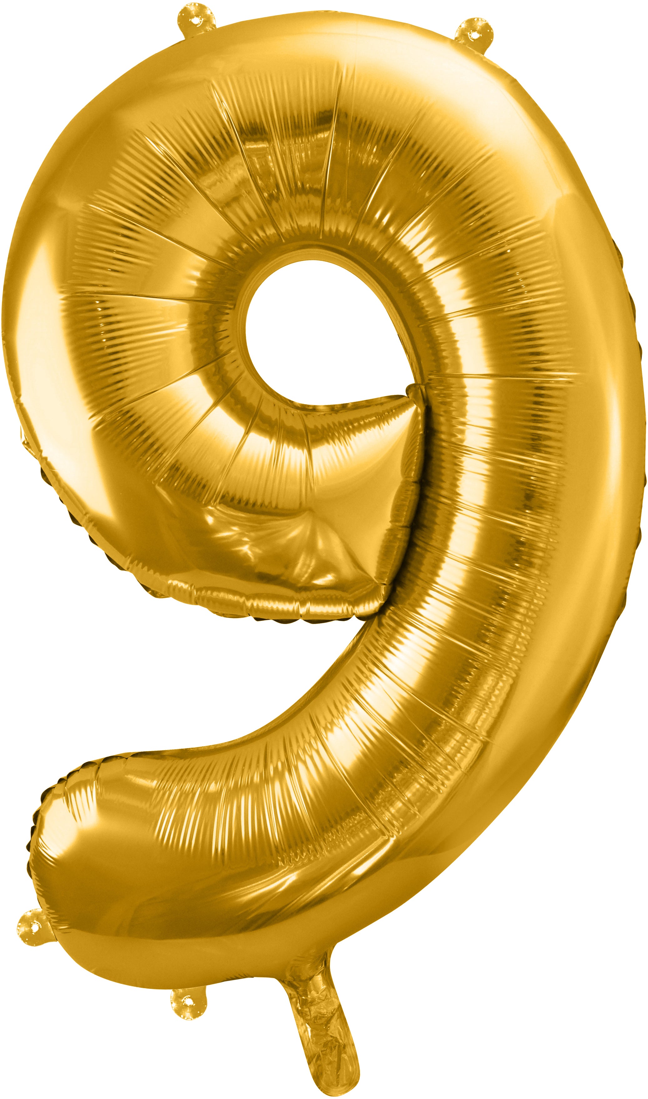 PARTYDECO Ballon en plastique no. 9 86cm FB1M-9-019 or