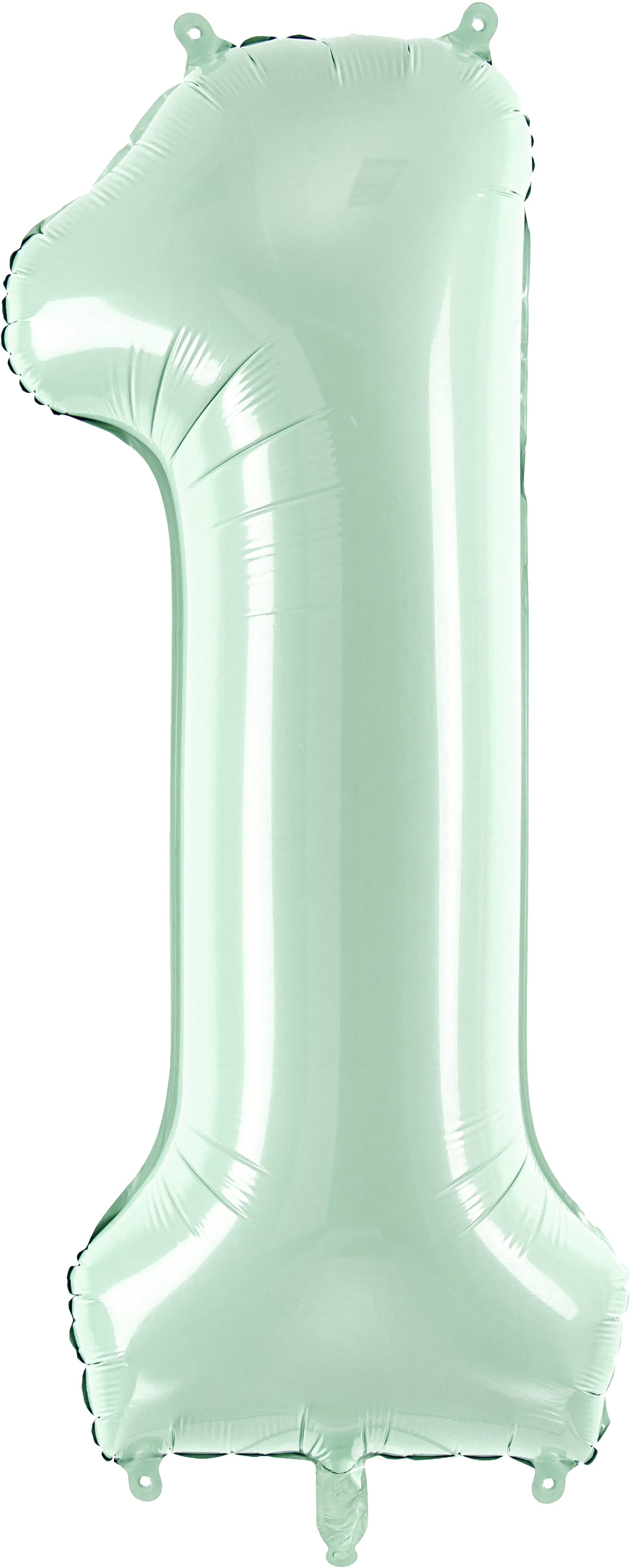 PARTYDECO Ballon en plastique no. 1 72cm FB230G-1-012 vert clair