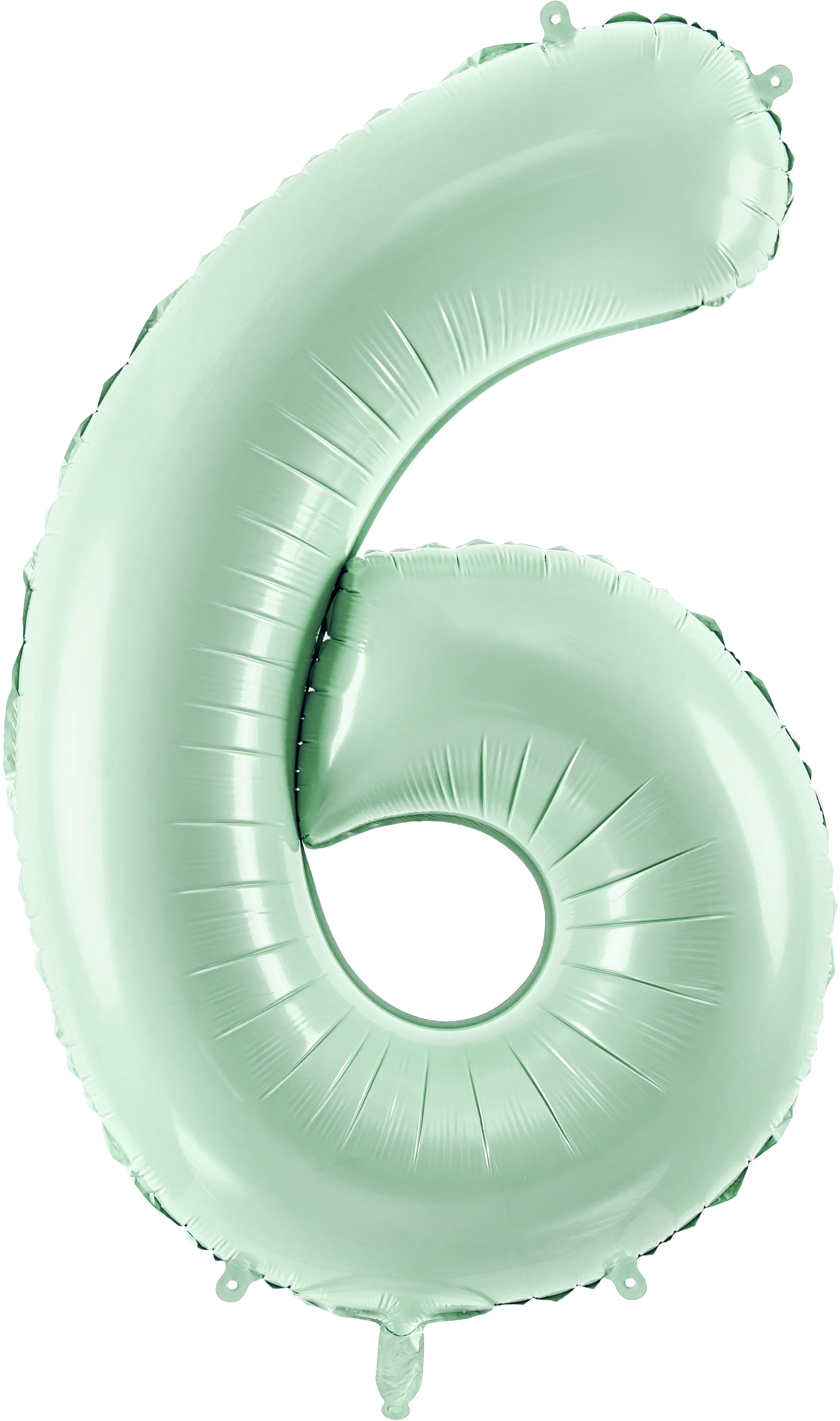 PARTYDECO Ballon en plastique no. 6 72cm FB230G-6-012 vert clair
