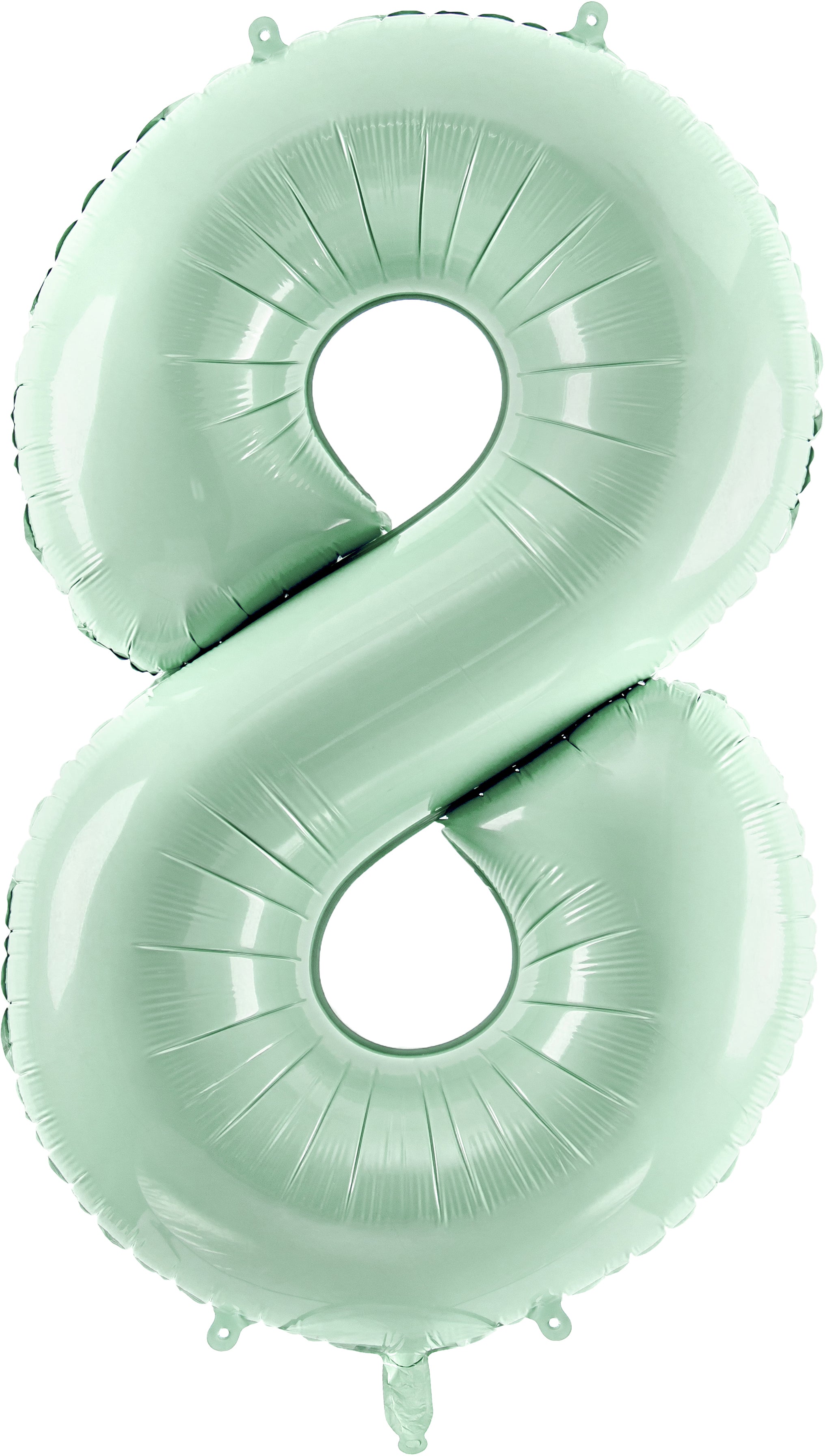PARTYDECO Ballon en plastique no. 8 72cm FB230G-8-012 vert clair