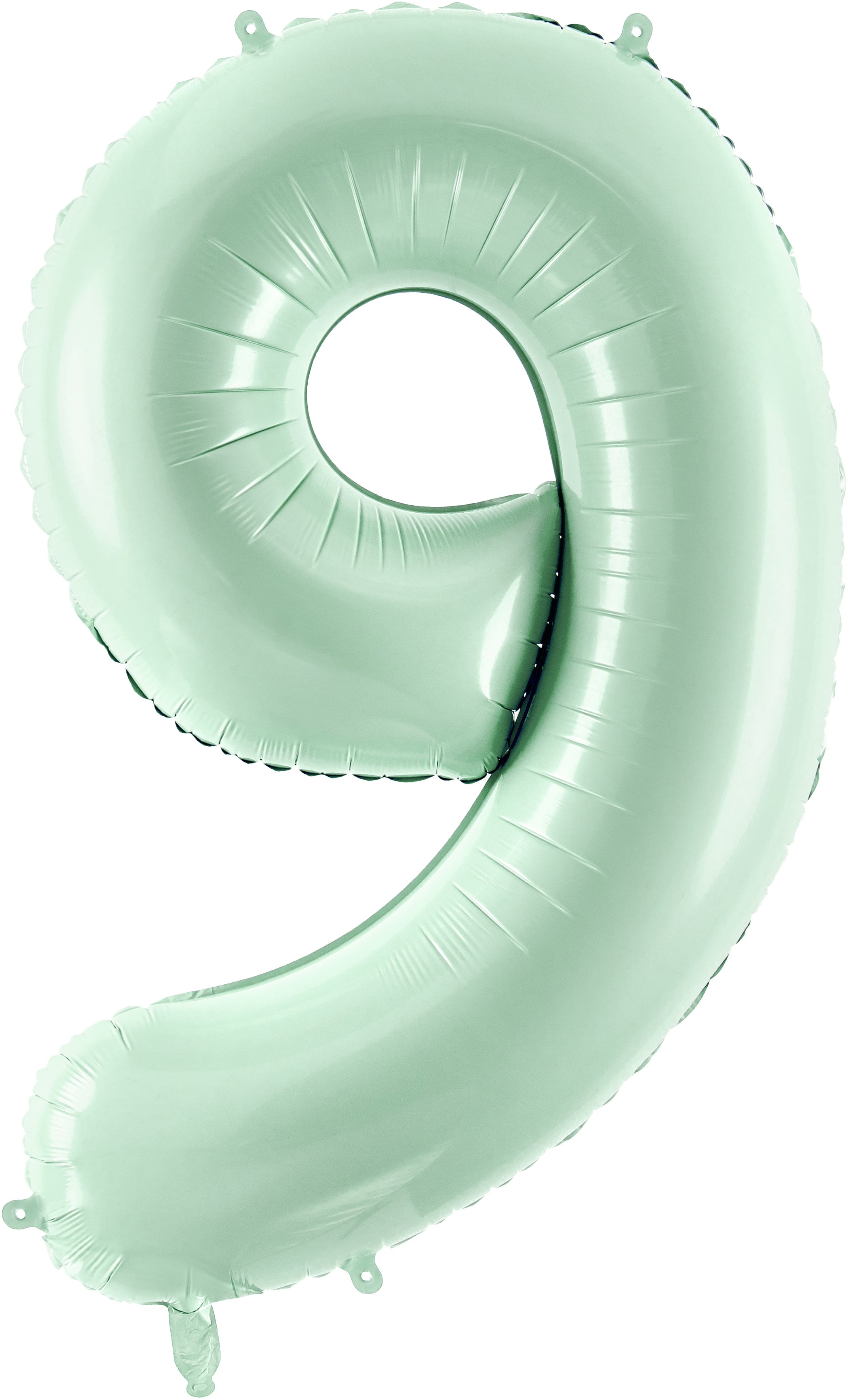 PARTYDECO Ballon en plastique no. 9 72cm FB230G-9-012 vert clair