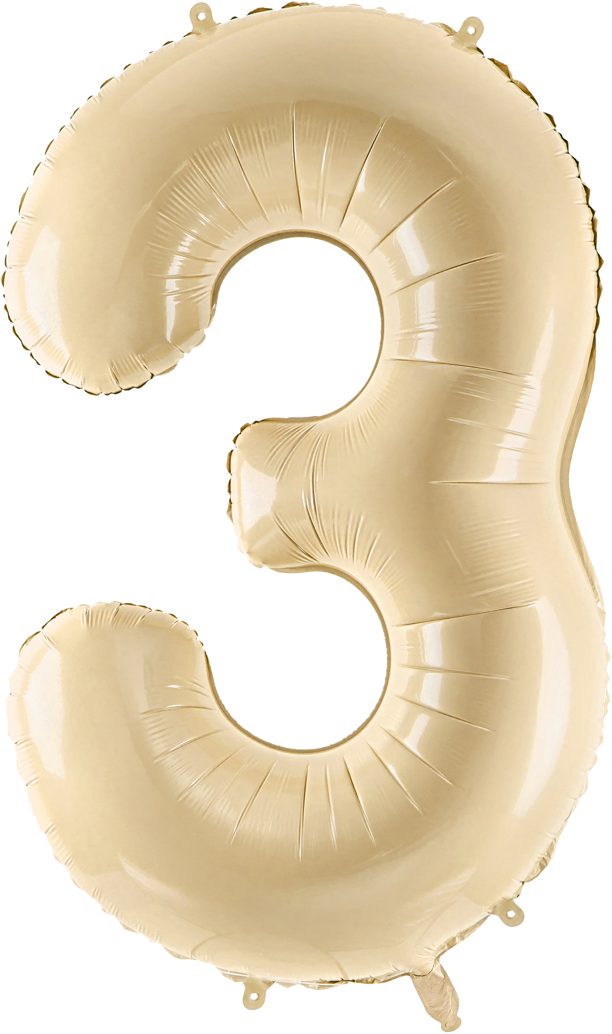PARTYDECO Ballon en plastique no. 3 72cm FB230P-3-013 beige