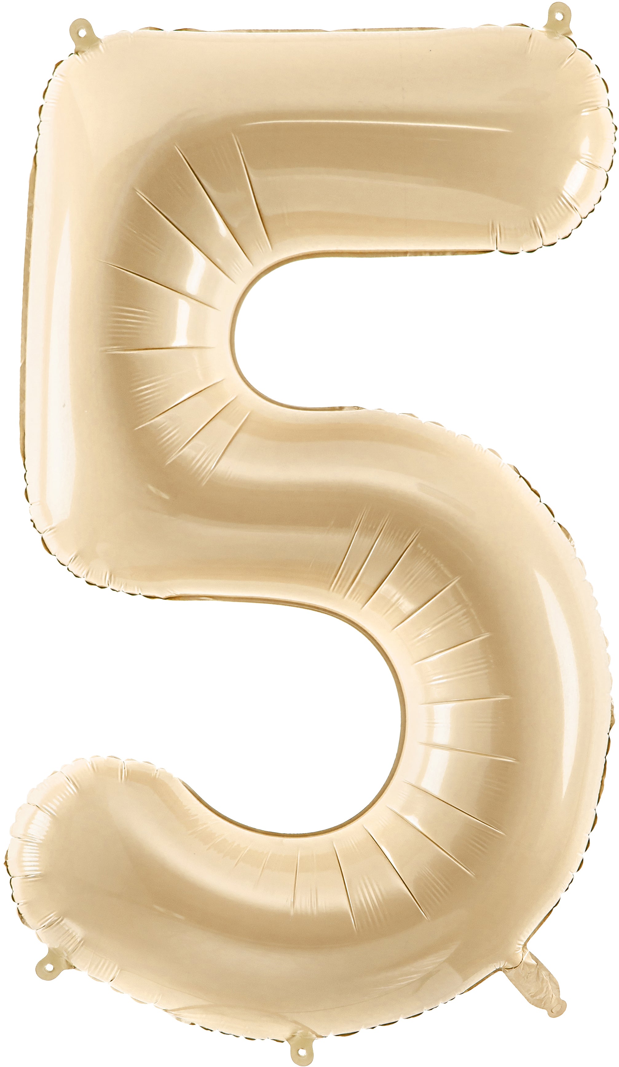 PARTYDECO Ballon en plastique no. 5 72cm FB230P-5-013 beige
