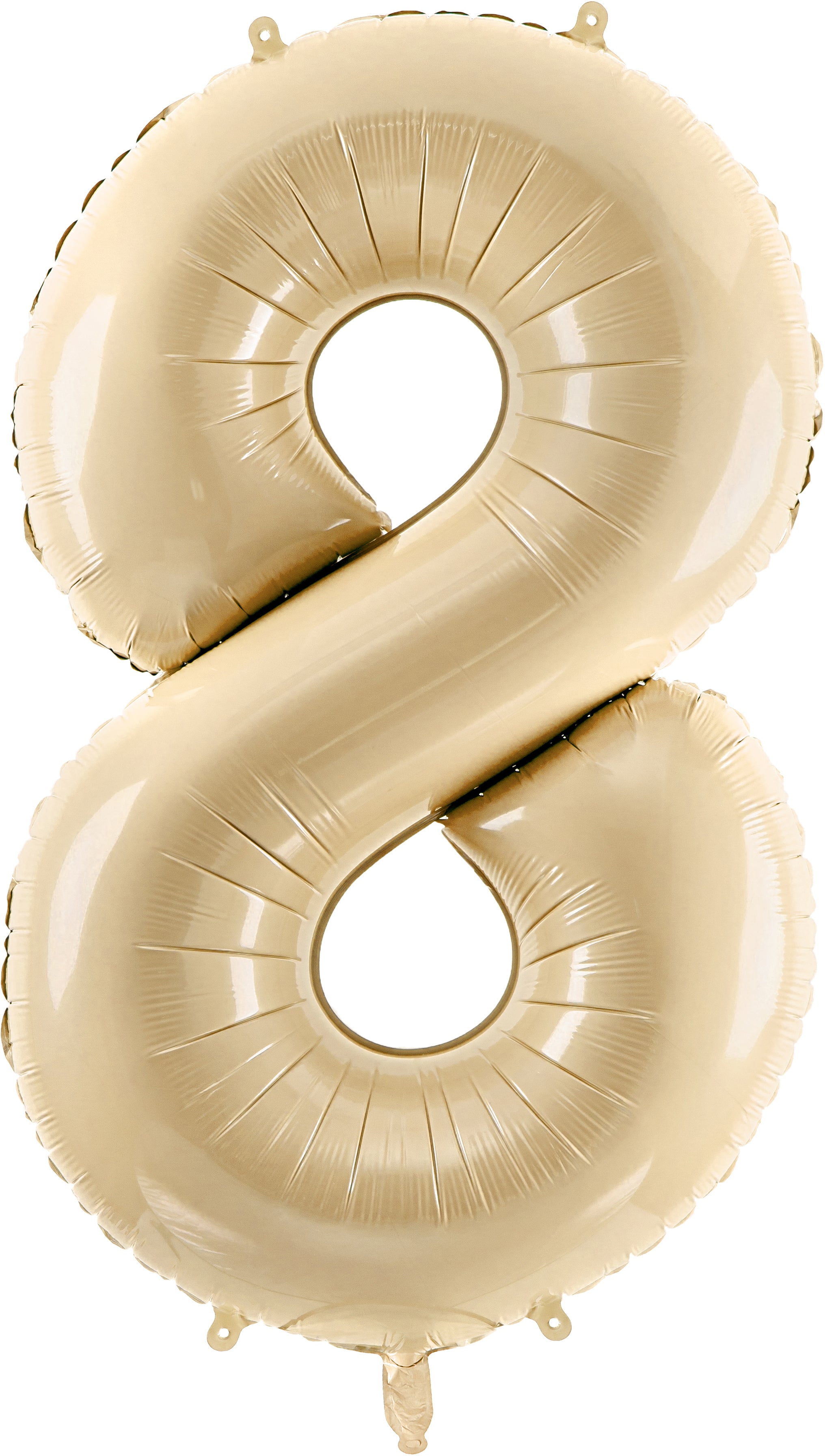 PARTYDECO Ballon en plastique no. 8 72cm FB230P-8-013 beige