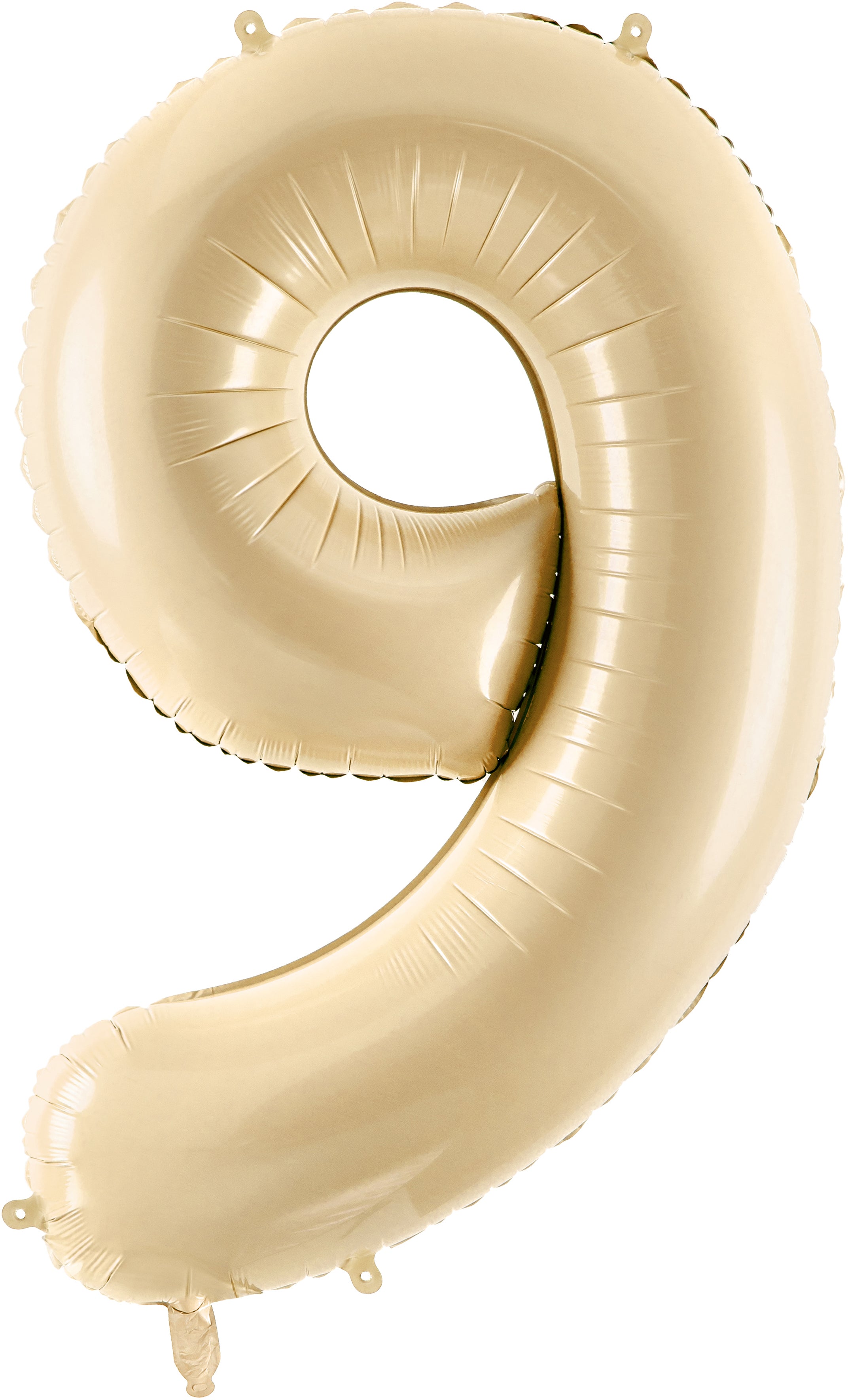 PARTYDECO Ballon en plastique no. 9 72cm FB230P-9-013 beige