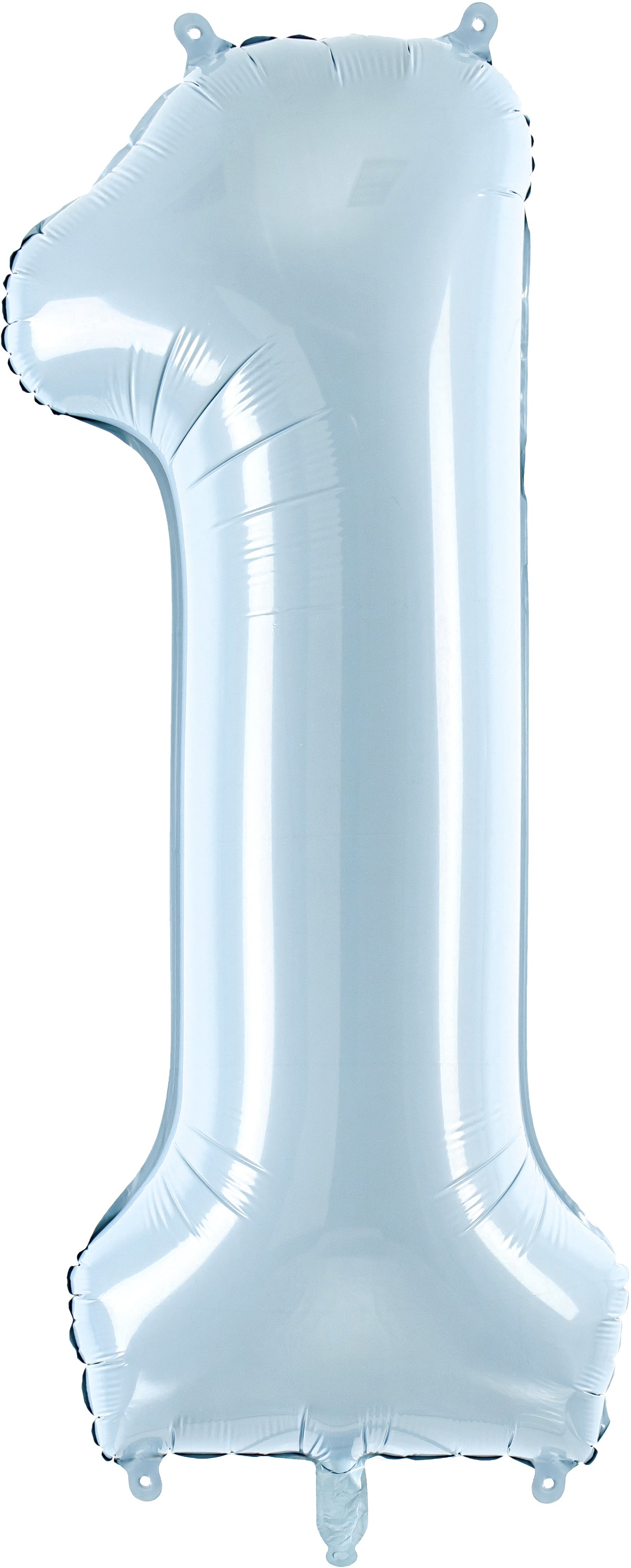 PARTYDECO Ballon en plastique no. 1 72cm FB230P1001J bleu clair