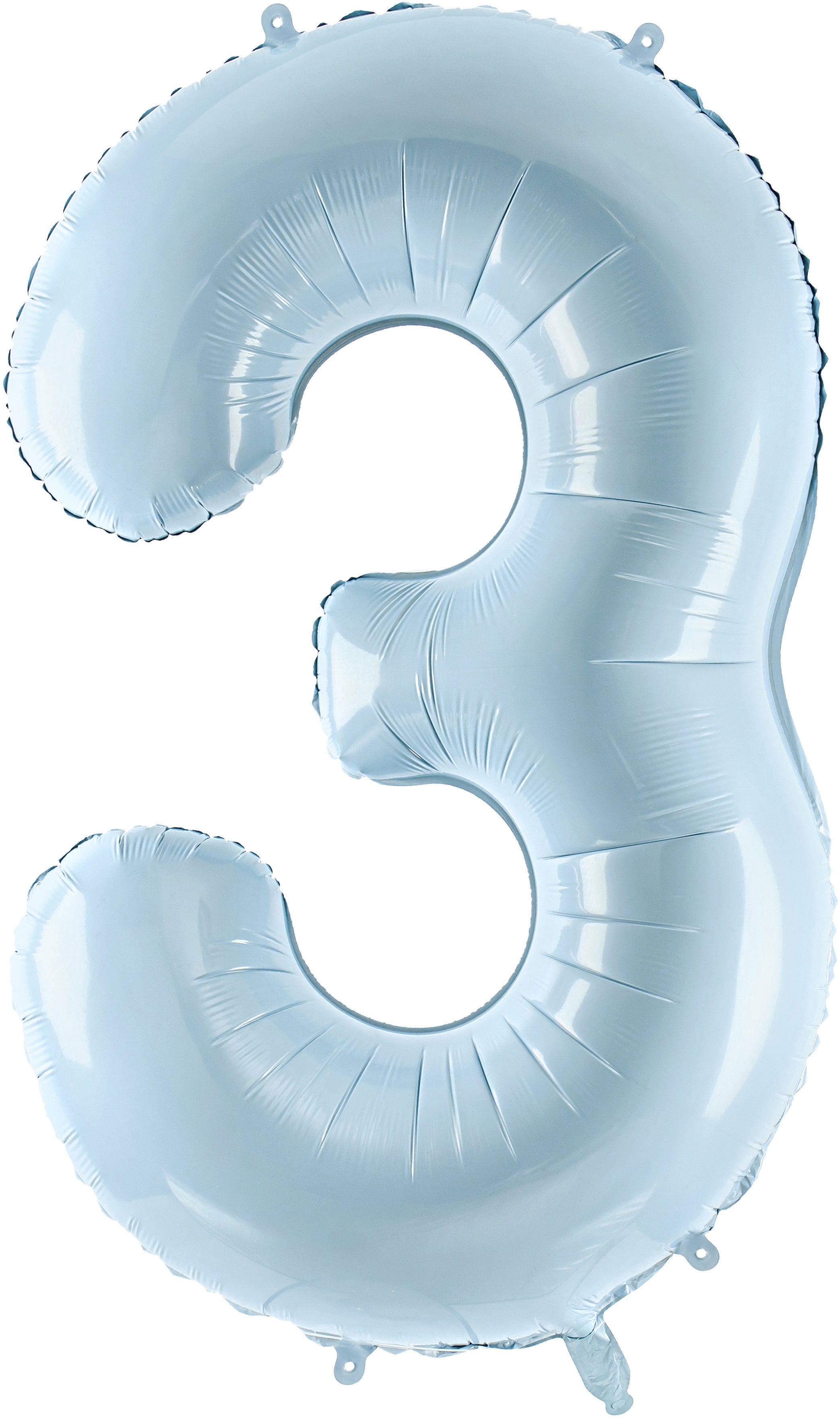 PARTYDECO Ballon en plastique no. 3 72cm FB230P3001J bleu clair