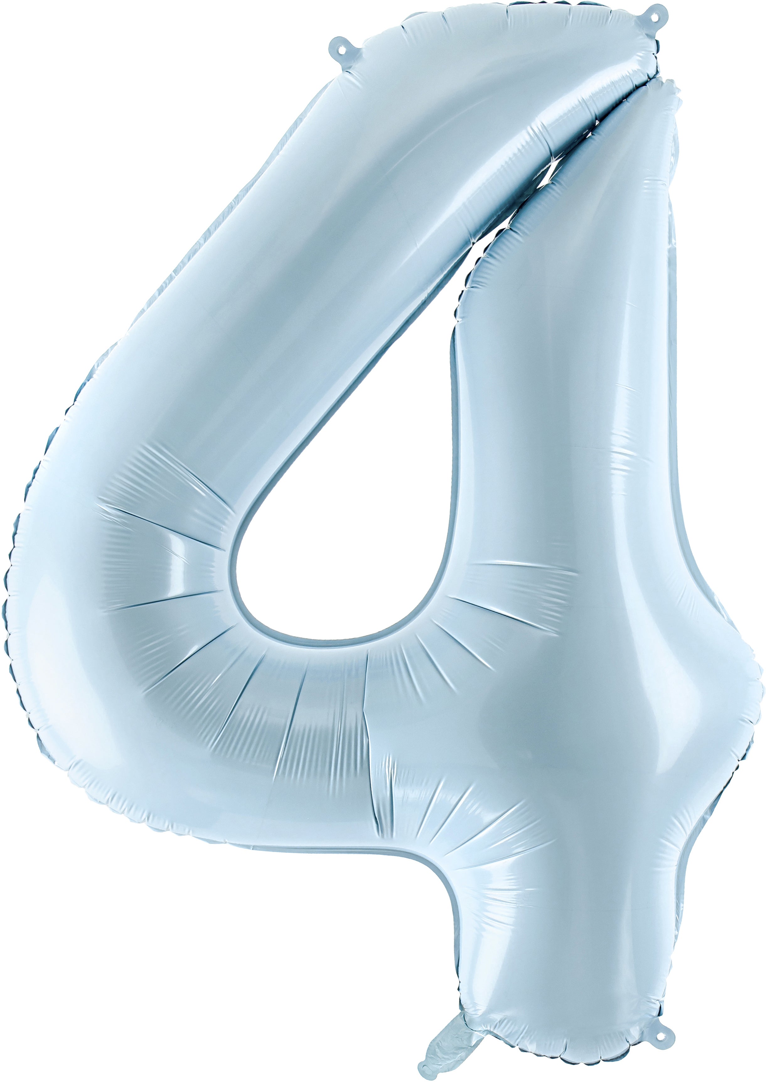 PARTYDECO Ballon en plastique no. 4 72cm FB230P4001J bleu clair