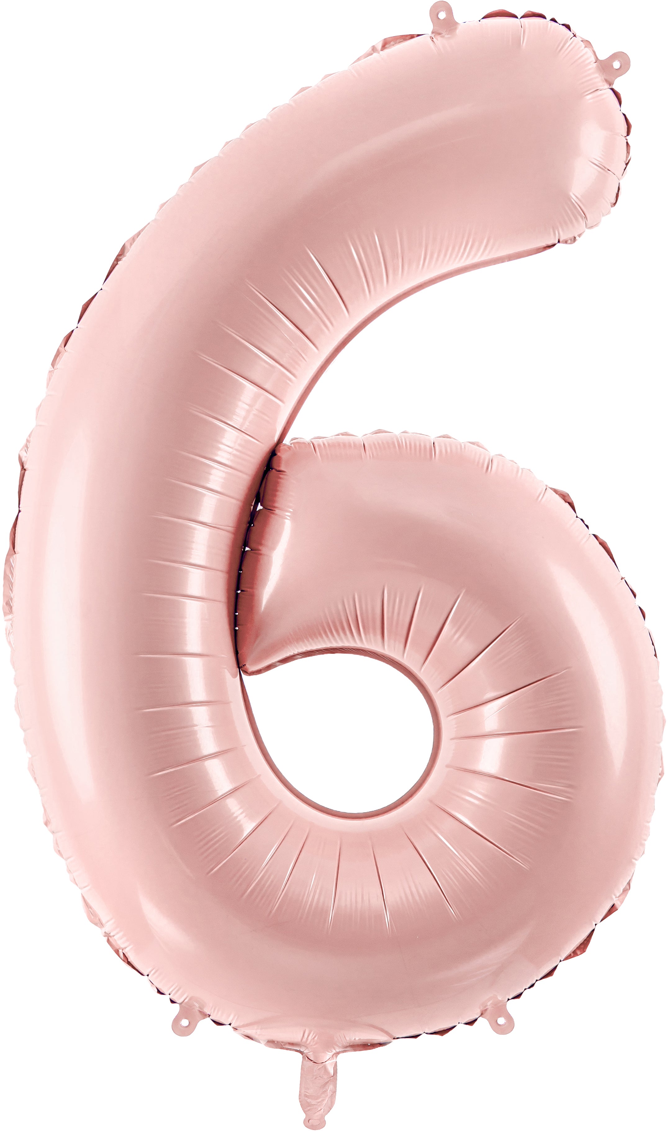 PARTYDECO Ballon en plastique no. 6 72cm FB230P6081J rose