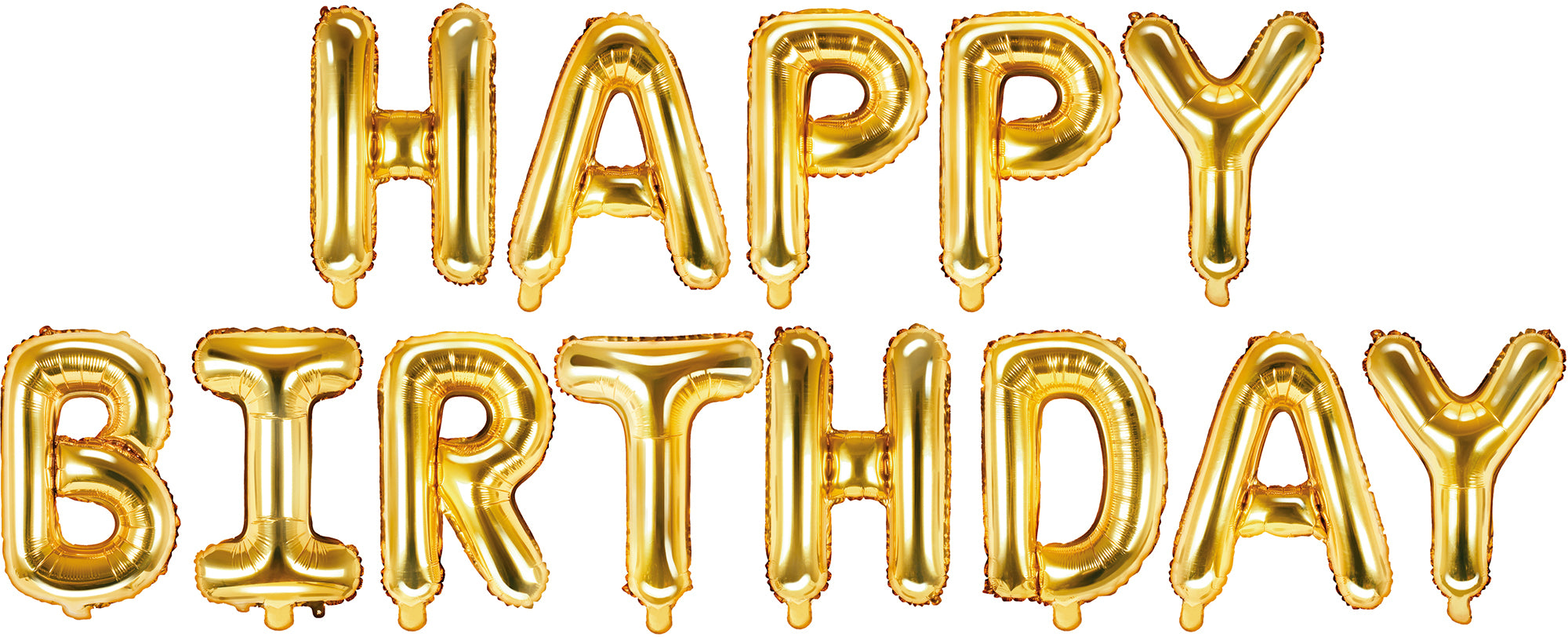 PARTYDECO Ballon en plastique 340x35cm FB6M-019 Happy Birthday or