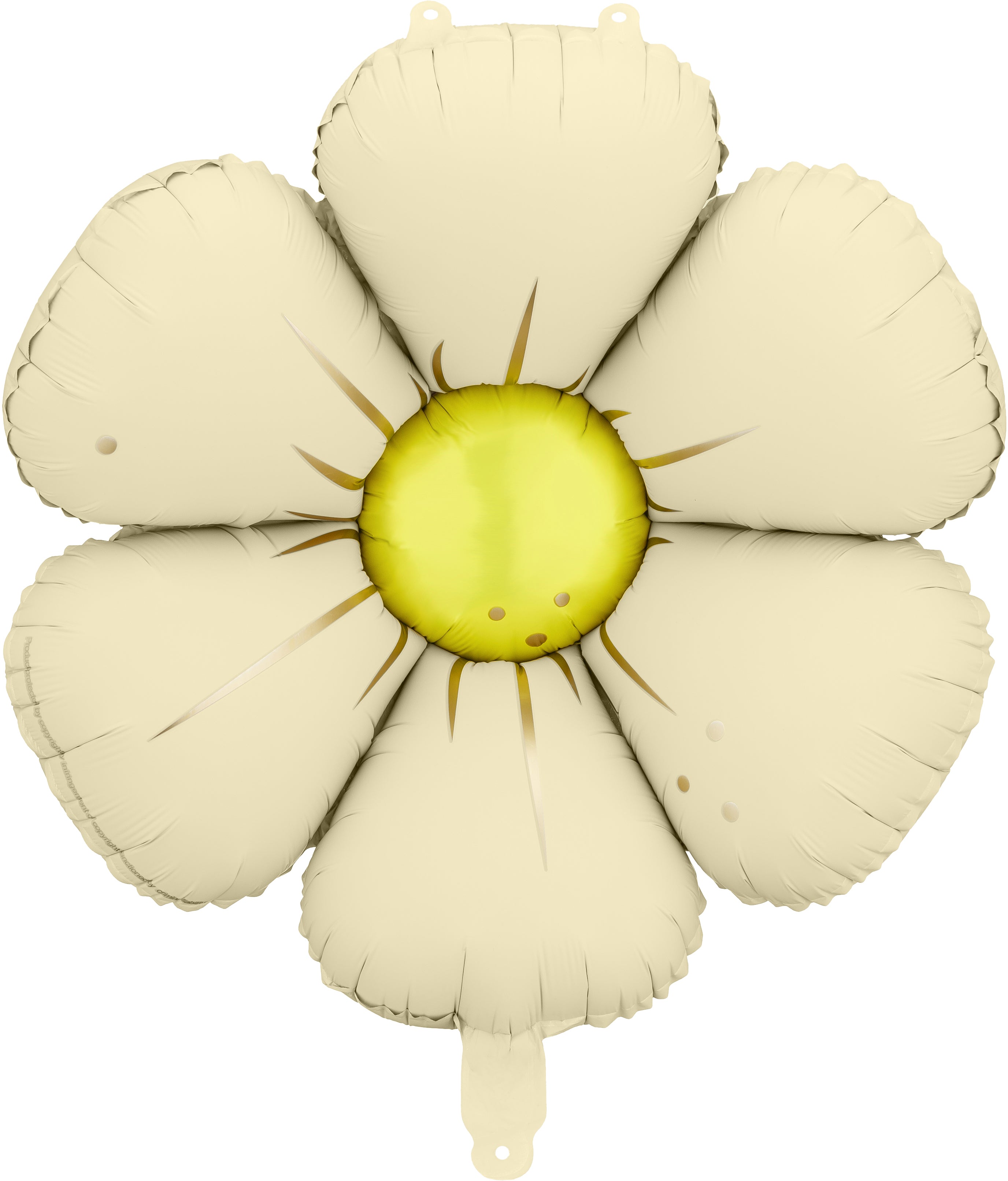 PARTYDECO Ballon en plastique 45cm FBZ5-079 Marguerites, crème 4 pcs.