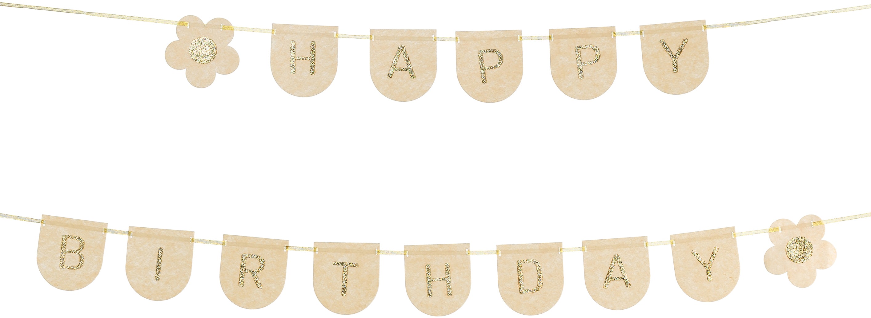 PARTYDECO Guirlande Happy Birthday 3m GRLF3 Feutre, rose
