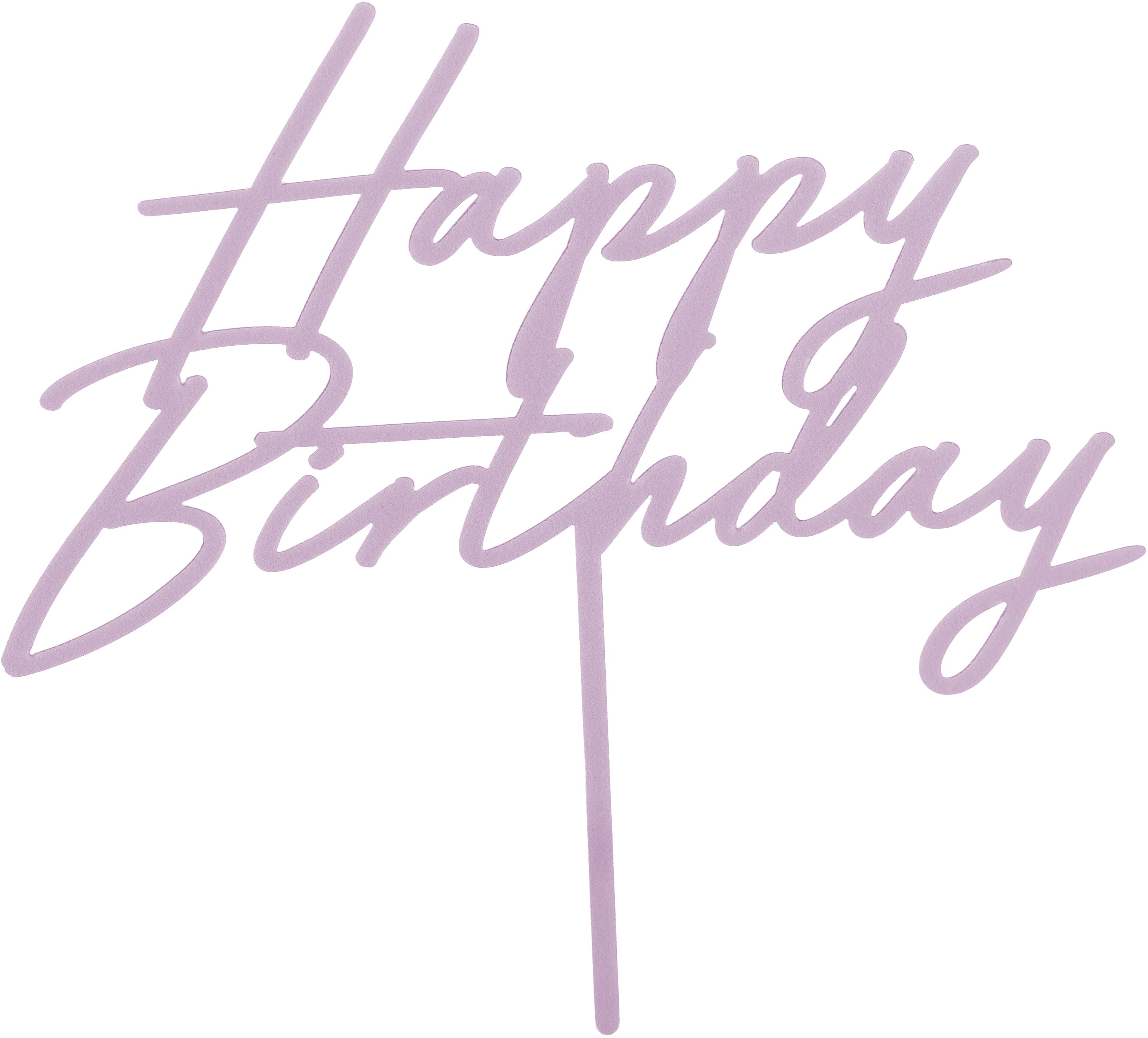 PARTYDECO Caketopper 16.5cm KPT79-014 Happy Birthday violet