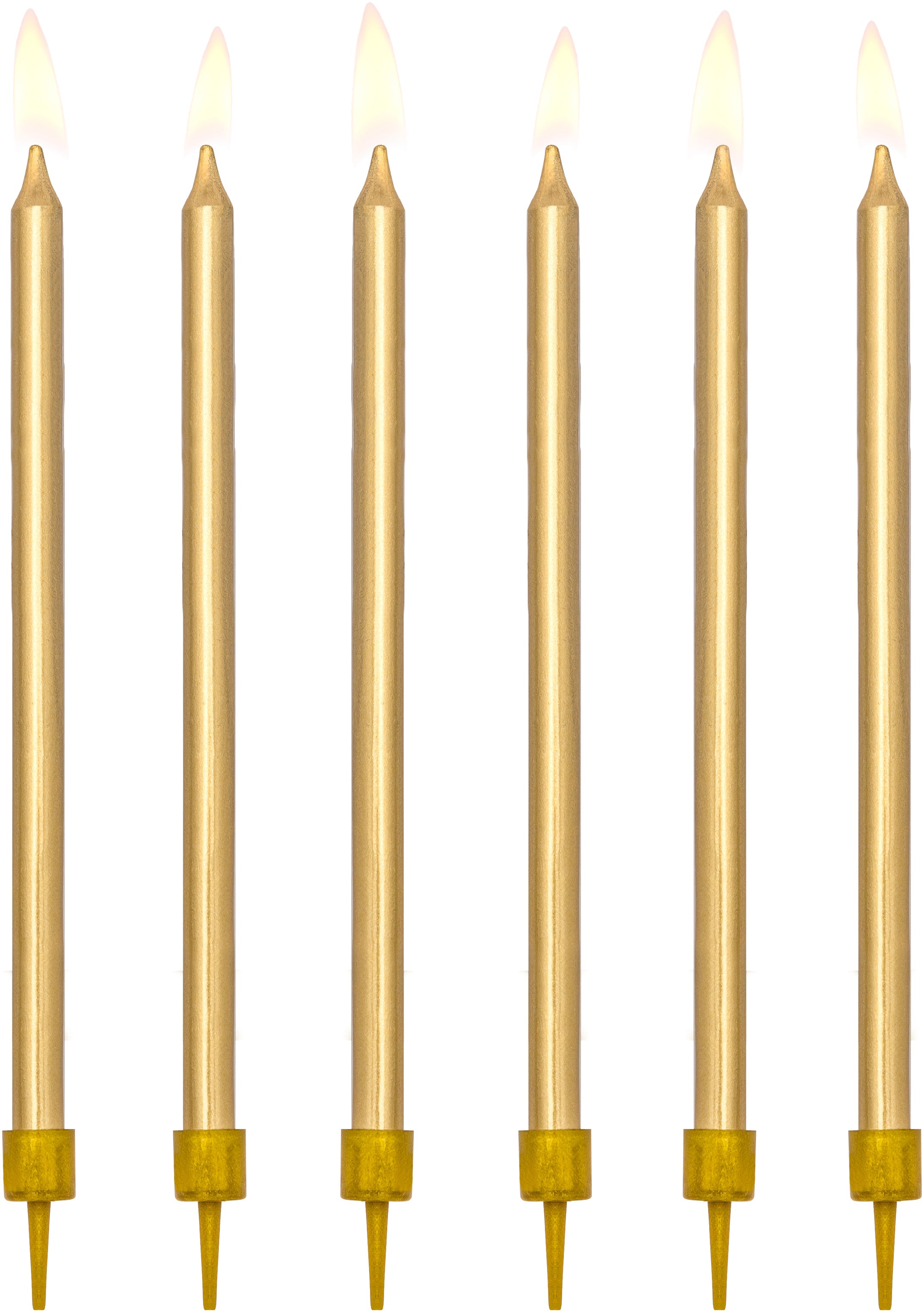 PARTYDECO Bougies d'anniversaire 12.5cm SCD-1-019ME or 12 pièces