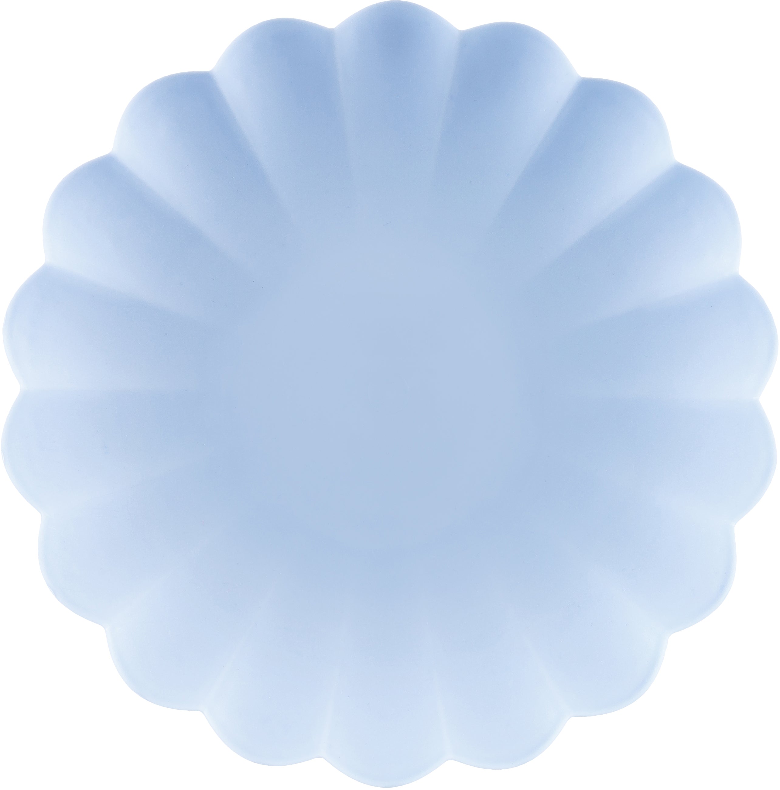 PARTYDECO Assiette à volants 22cm TPL1-011 bleu clair 4 pièces